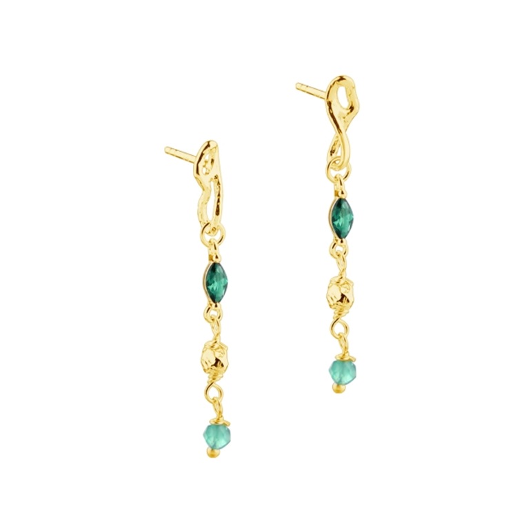Grøn Aqua Dulce øreringe Green Garden 5972 - Aqua Dulce Øreringe