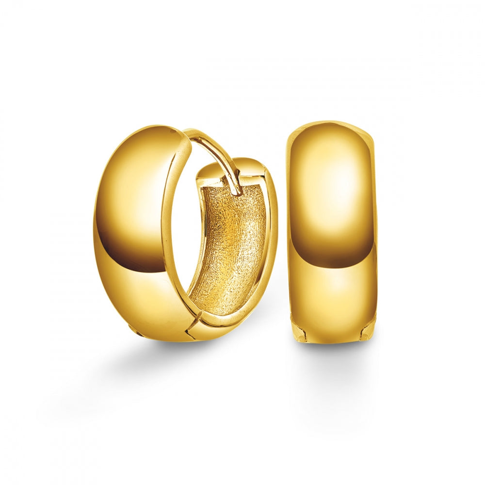 Arne Nordlie Guldbelagte Sølv Creoler Bredt Design 18mm 68708 - Arne Nordlie Øreringe