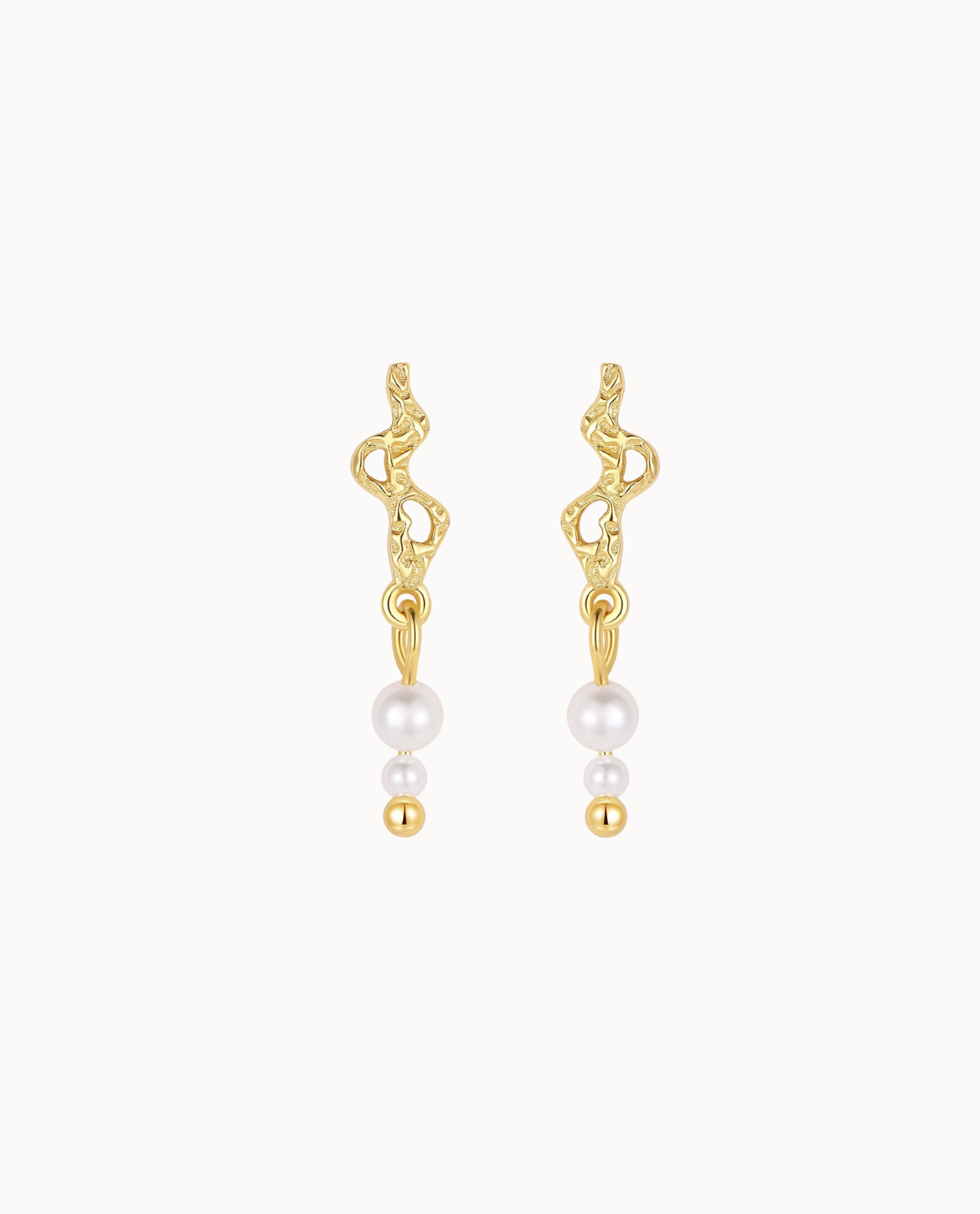 Avisa Earrings Forgyldt - Nava Copenhagen Øreringe  - 05715461004317