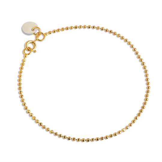 Hvid Enamel Ball Chain Armbånd - Enamel Armbånd