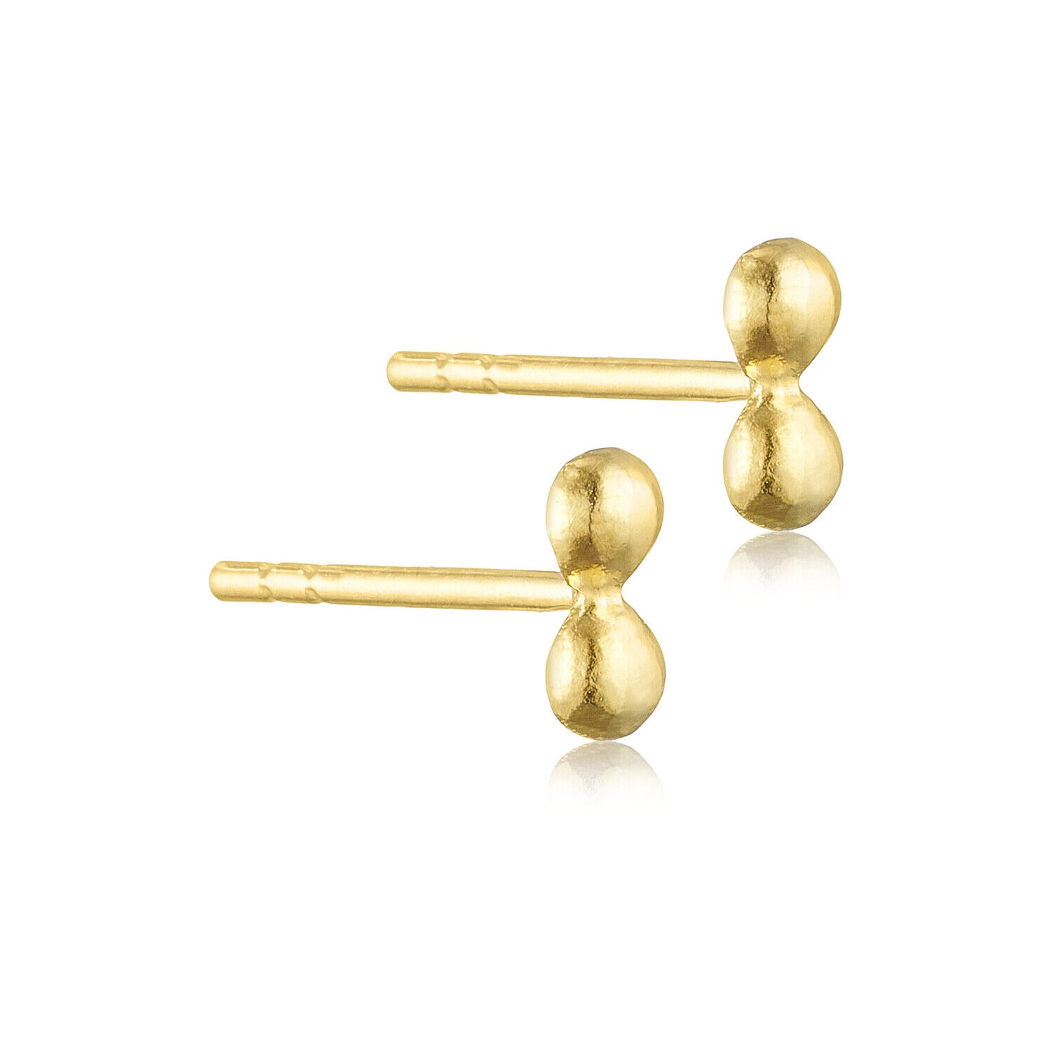 Bobleørering Guldbelagt Stk Par - Øreringe