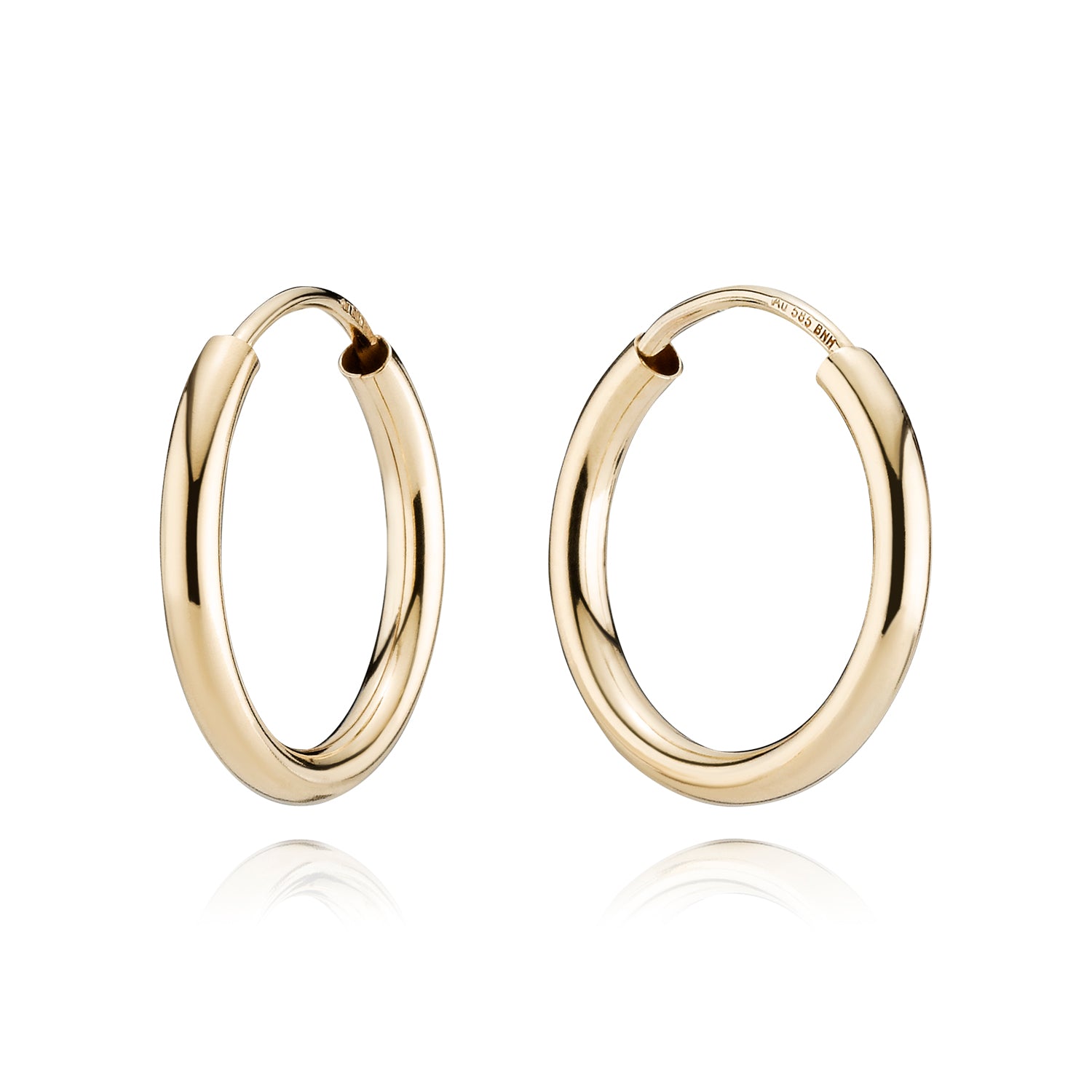 Bnh Guldbelagte Sølv Creoler Med Vrid Lås - Bnh Øreringe  - 1233690229744