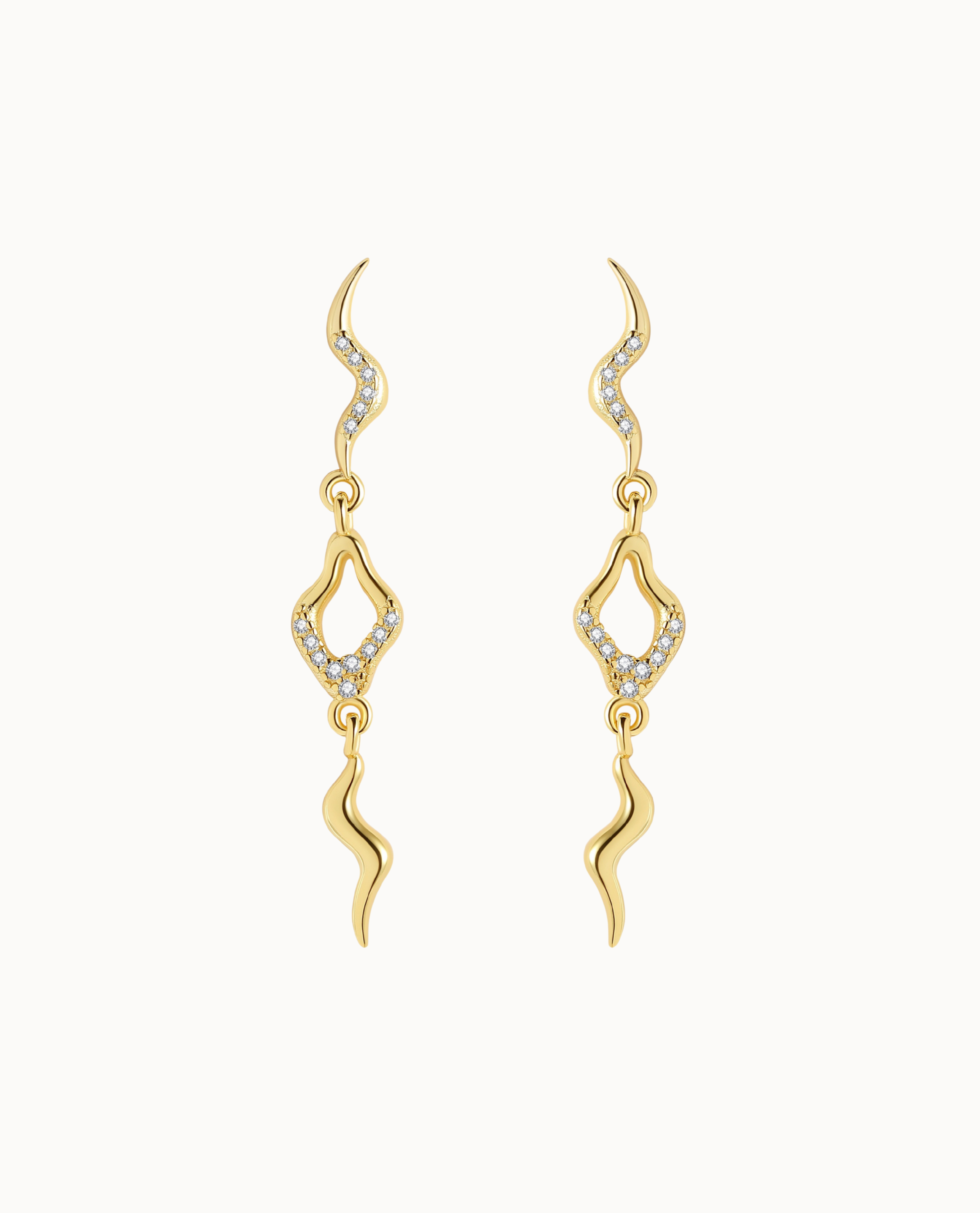 Capella Earrings Forgyldt - Nava Copenhagen Øreringe  - 05715461002894
