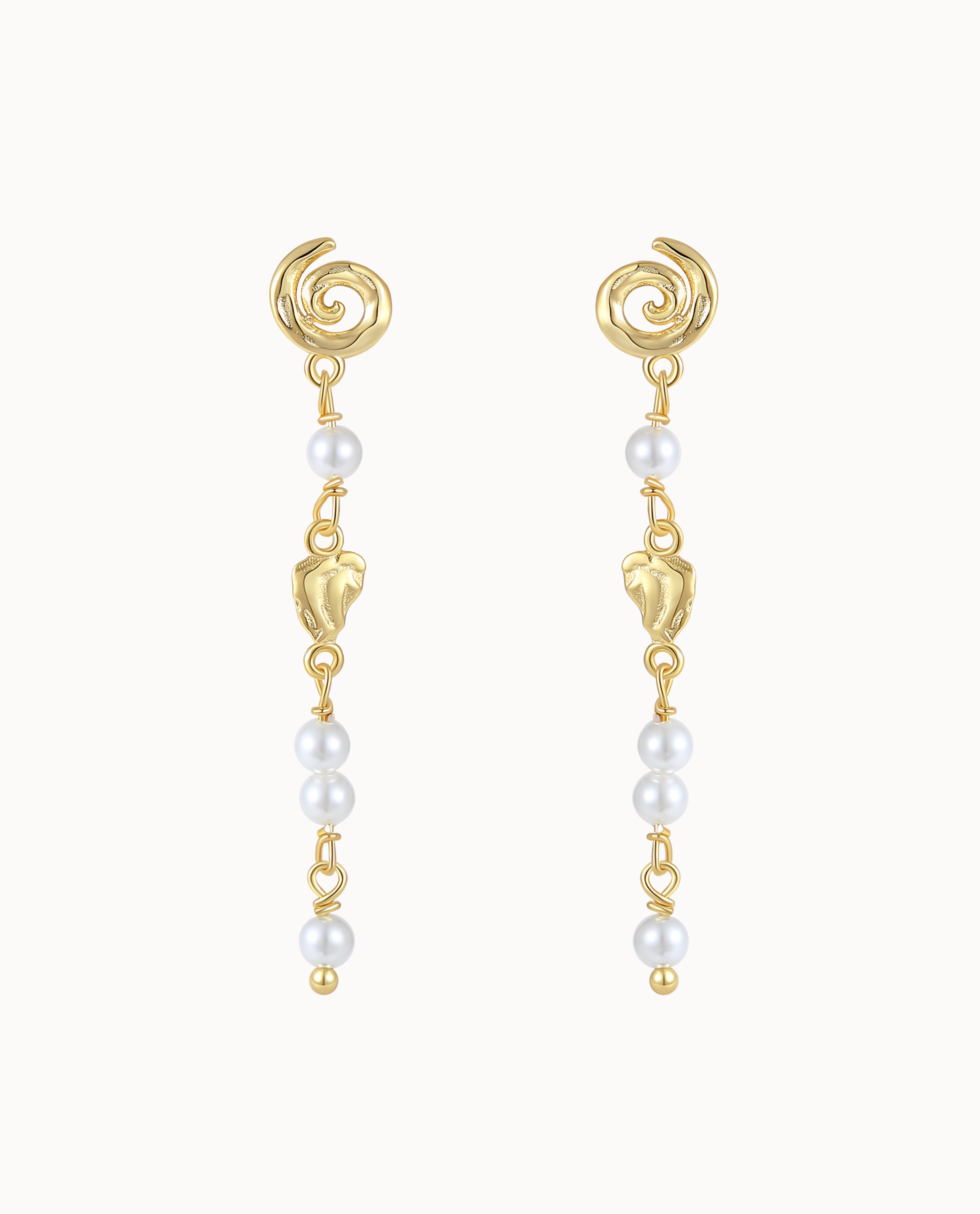Cayman Earrings Forgyldt - Nava Copenhagen Øreringe  - 5715461010301