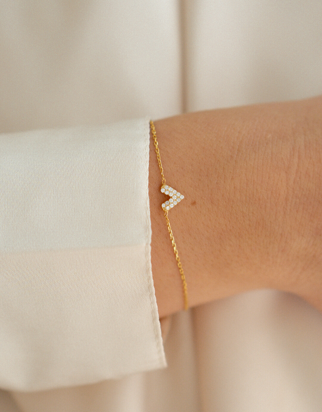 Enya Guld Hjerte Armbånd - Armbånd