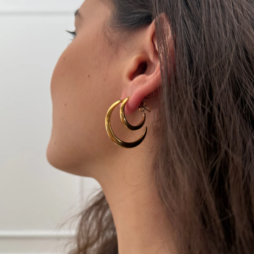 Guld Lux øreringe Sæt - Sistieshop Øreringe