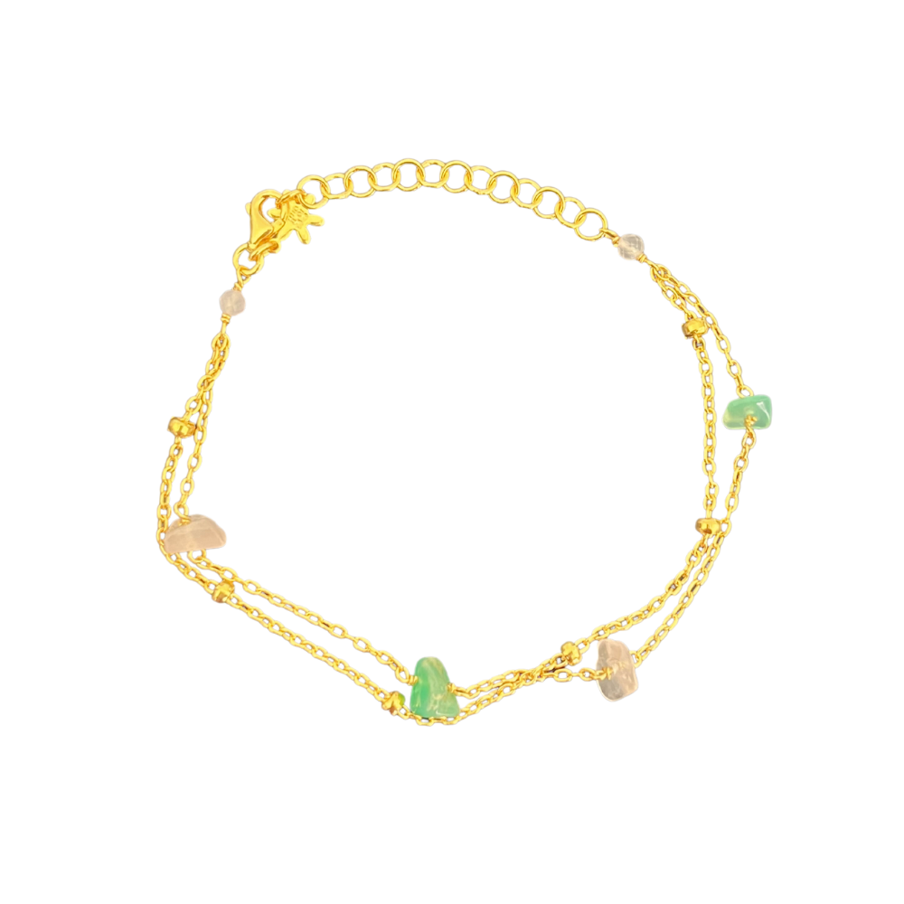 Susanne Friis Bjørner Armbånd Sfb Forgyldt Armbånd Med Sten 1893 585 - Armbånd  - 1233690201191