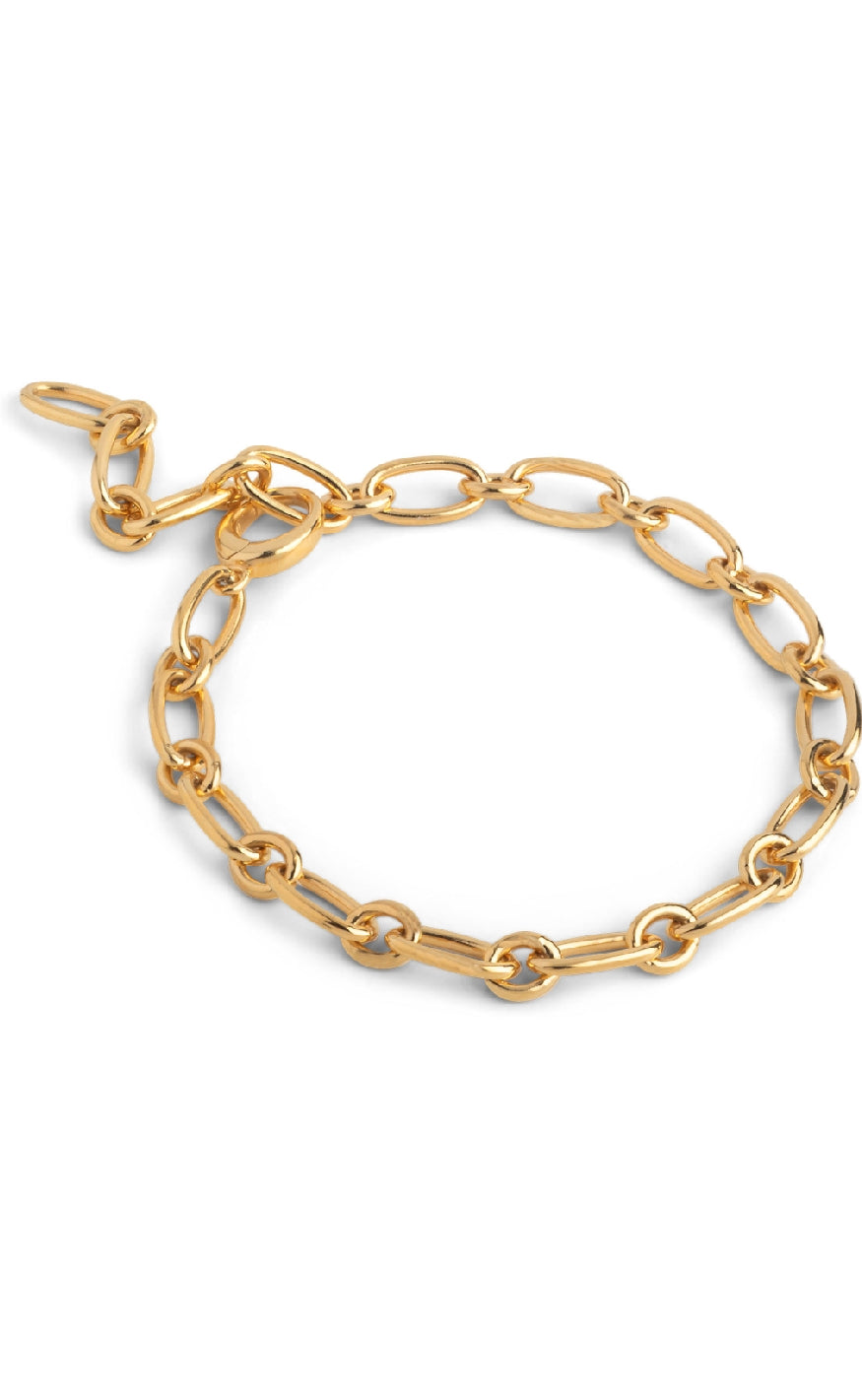 925S/GP Enamel Copenhagen Armbånd Chunky Charm Gold Colour - Armbånd  - 5714274034108