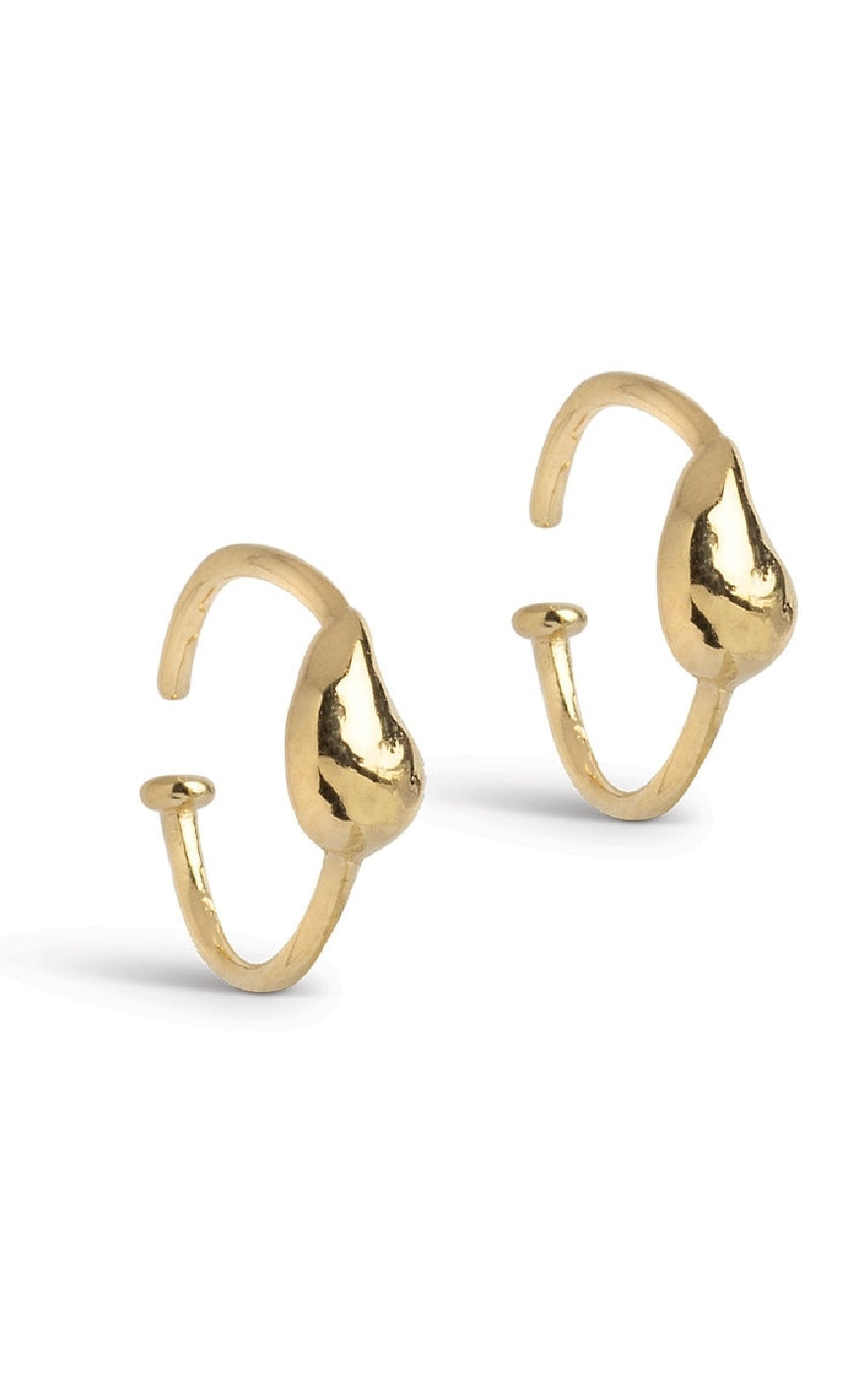 925S/GP Enamel Copenhagen Twistie Drop Gold Colour - Øreringe  - 5714274036676