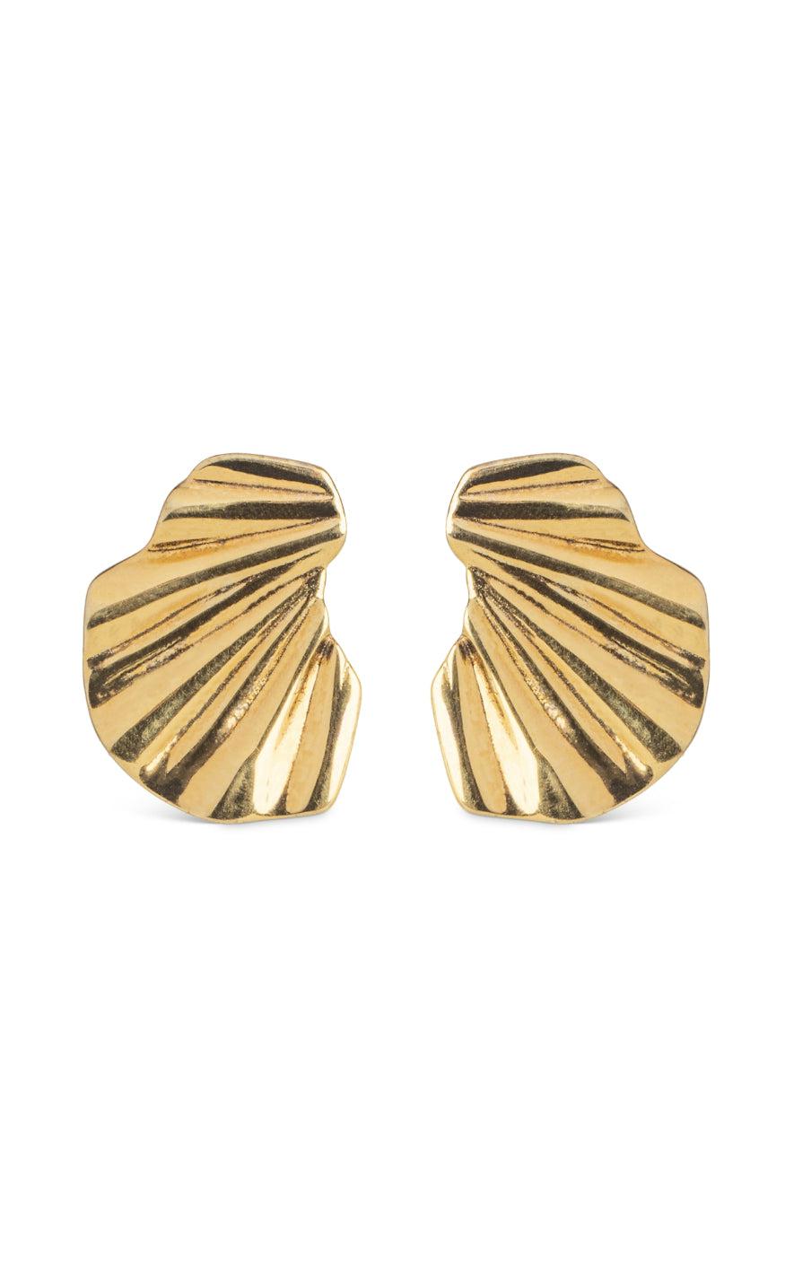 Enamel Copenhagen Wave Gold Colour - Øreringe  - 5714274001469