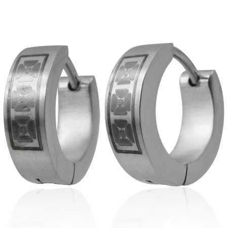 Øreringe Hoops Stål Ø13mm Par - Ørestikkere