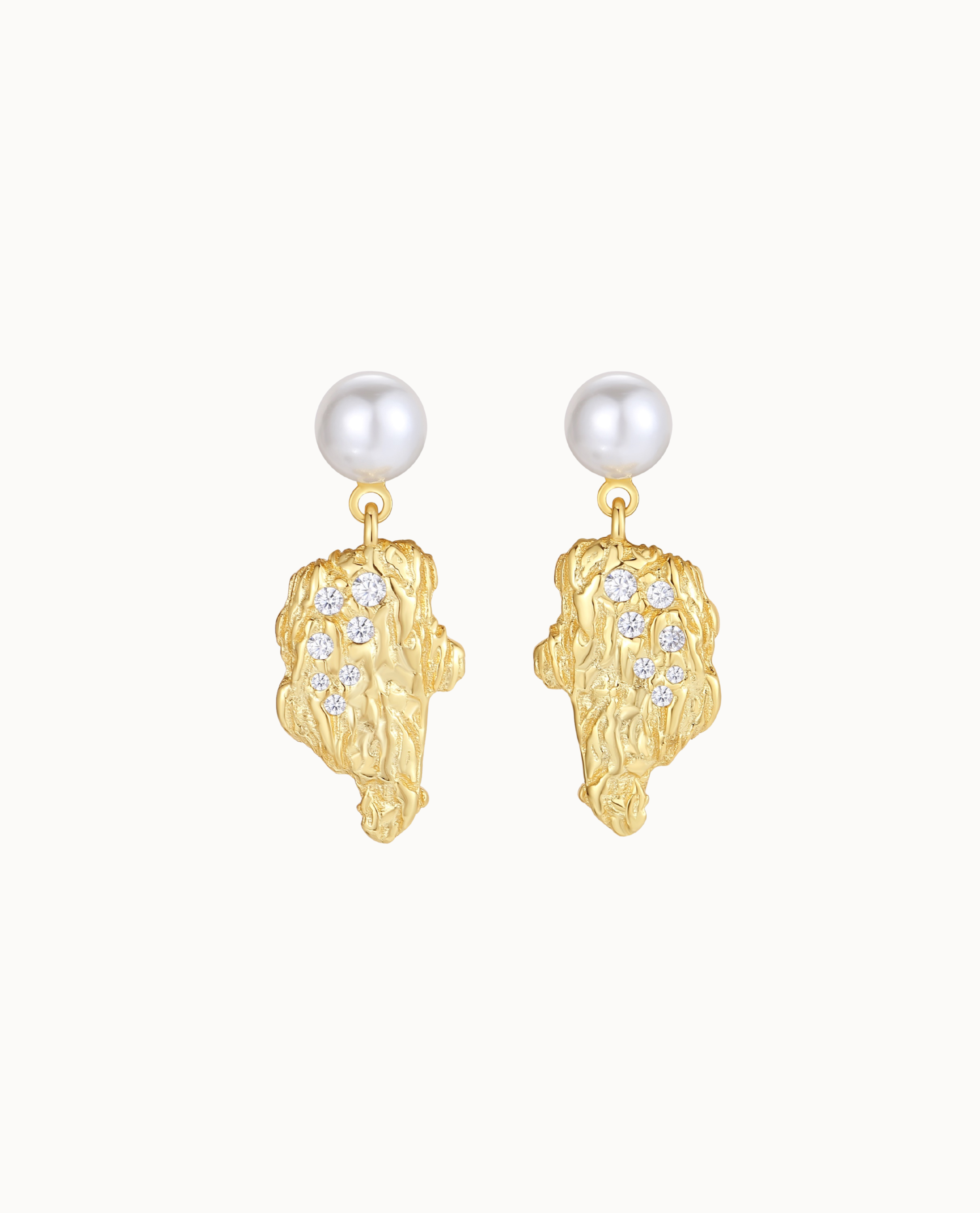 Gaia Earrings Forgyldt - Nava Copenhagen Øreringe  - 05715461006731