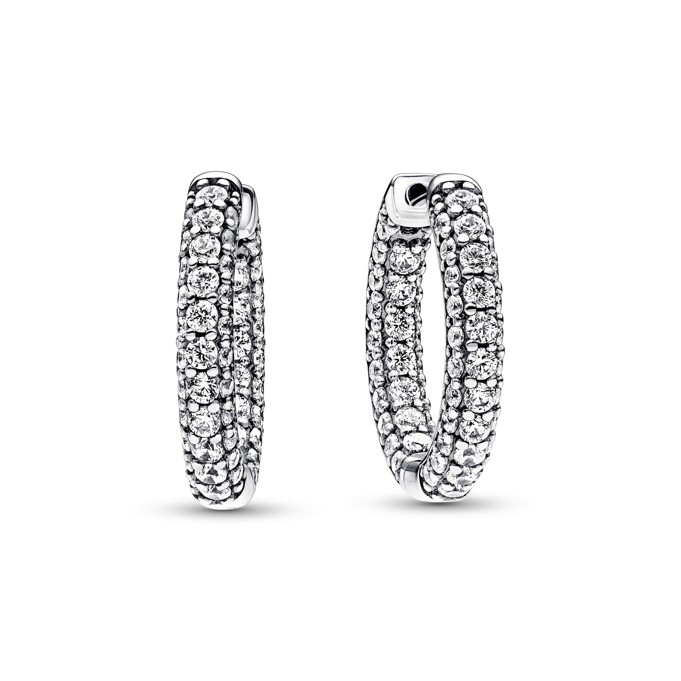 Pandora Funklende Timeless Sølv Creoler 292624c01 - Pandora Øreringe - 1233690200118