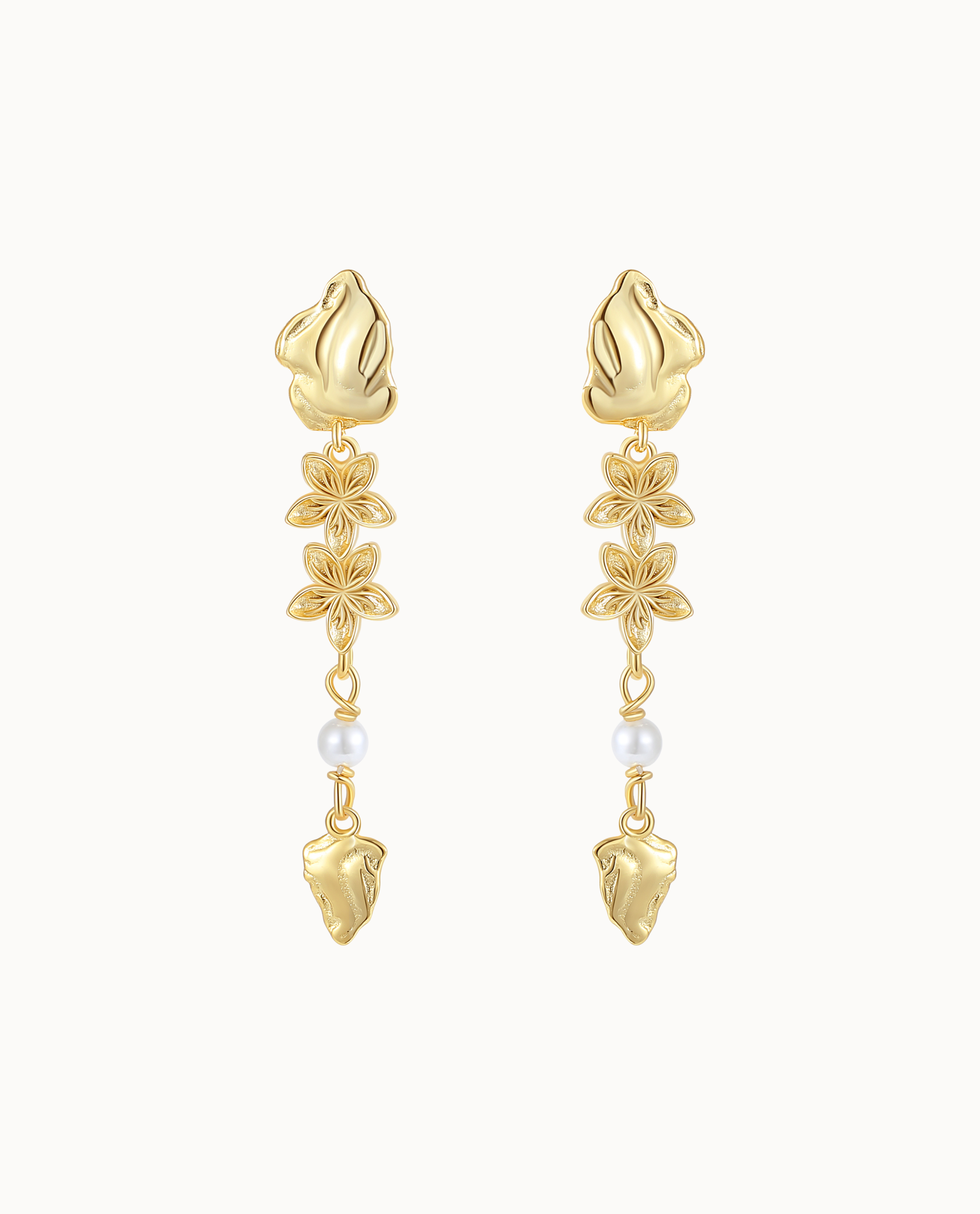 Haiti Earrings Forgyldt - Nava Copenhagen Øreringe  - 5715461010325