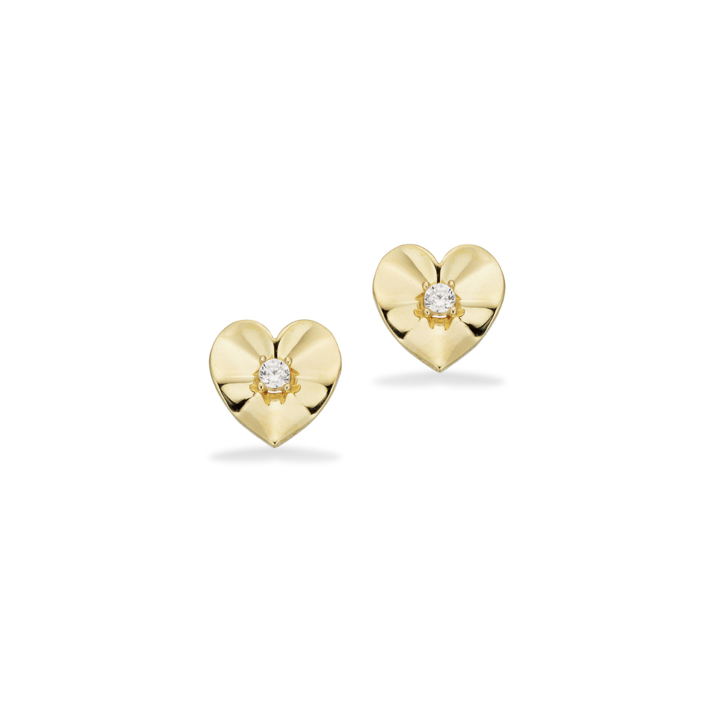Scrouples Karat Guld Hjerte ørestikker 124793 - Scrouples Øreringe