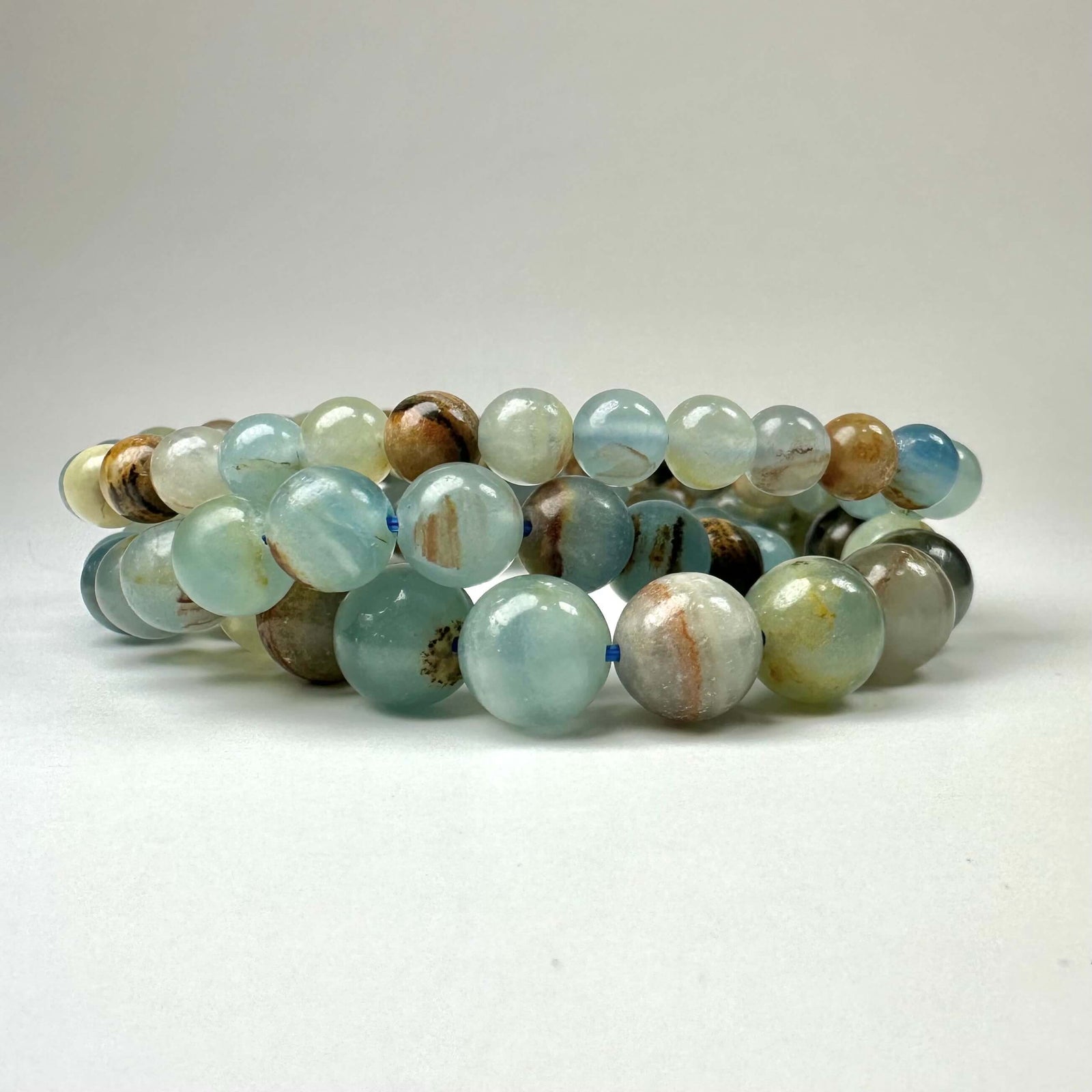 Akvatin Lemurie Calcit Armbånd - Krystalriget.dk Armbånd