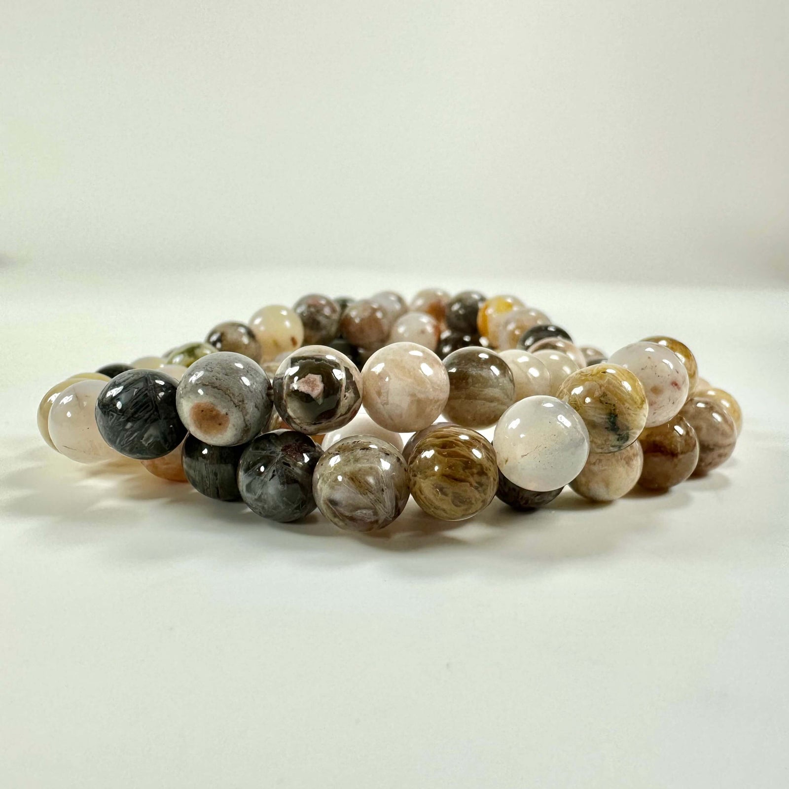 Bambus Agat Armbånd 8mm - Krystalriget.dk Armbånd