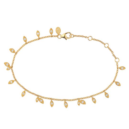 Bybiehl Jungle Vine Sparkle Armbånd Guldbelagt Sølv 3106a - Bybiehl Armbånd  - 1233690090092