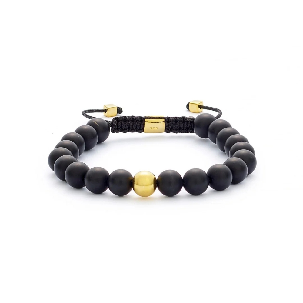 Alexander Lynggaard Knyttet Armbånd Med Onyx 8mm B00083 - Armbånd