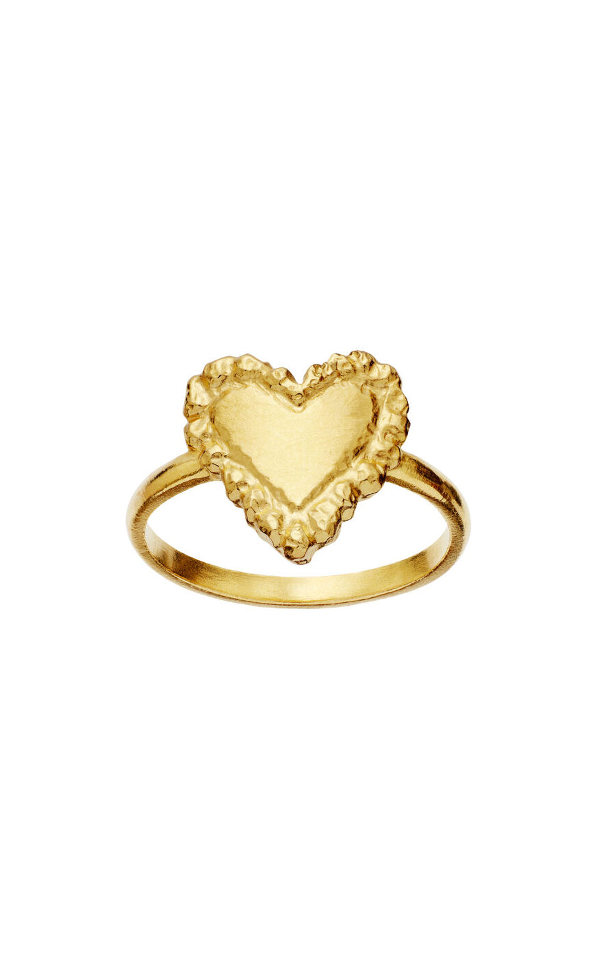 Guld Colour Maanesten Ring Abra Gold Colour - Maanesten Fingerringe  - 5715336019156