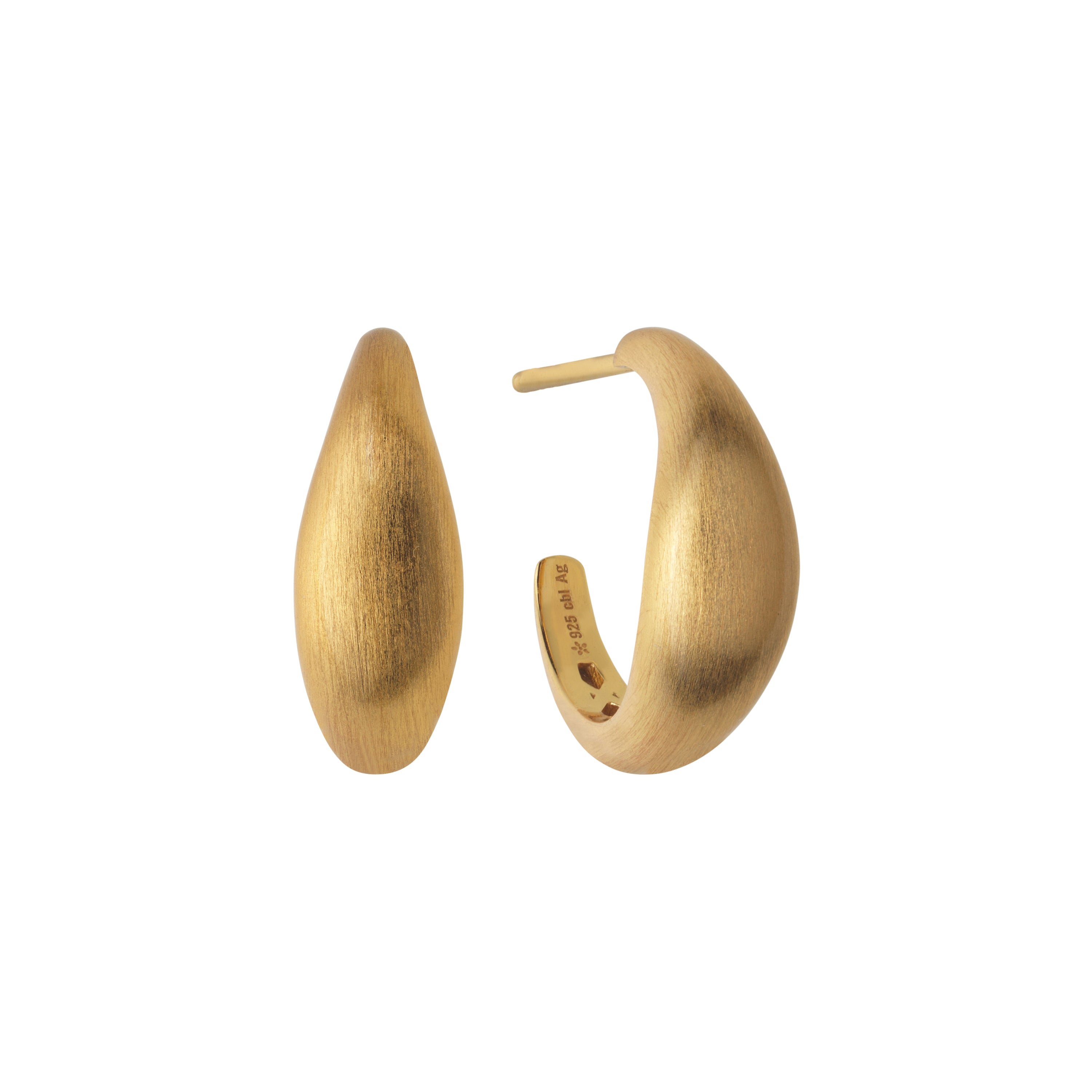 Bybiehl Ocean Flow Hoops Guldbelagt Sølv 4201 - Bybiehl Øreringe - 1233690159775