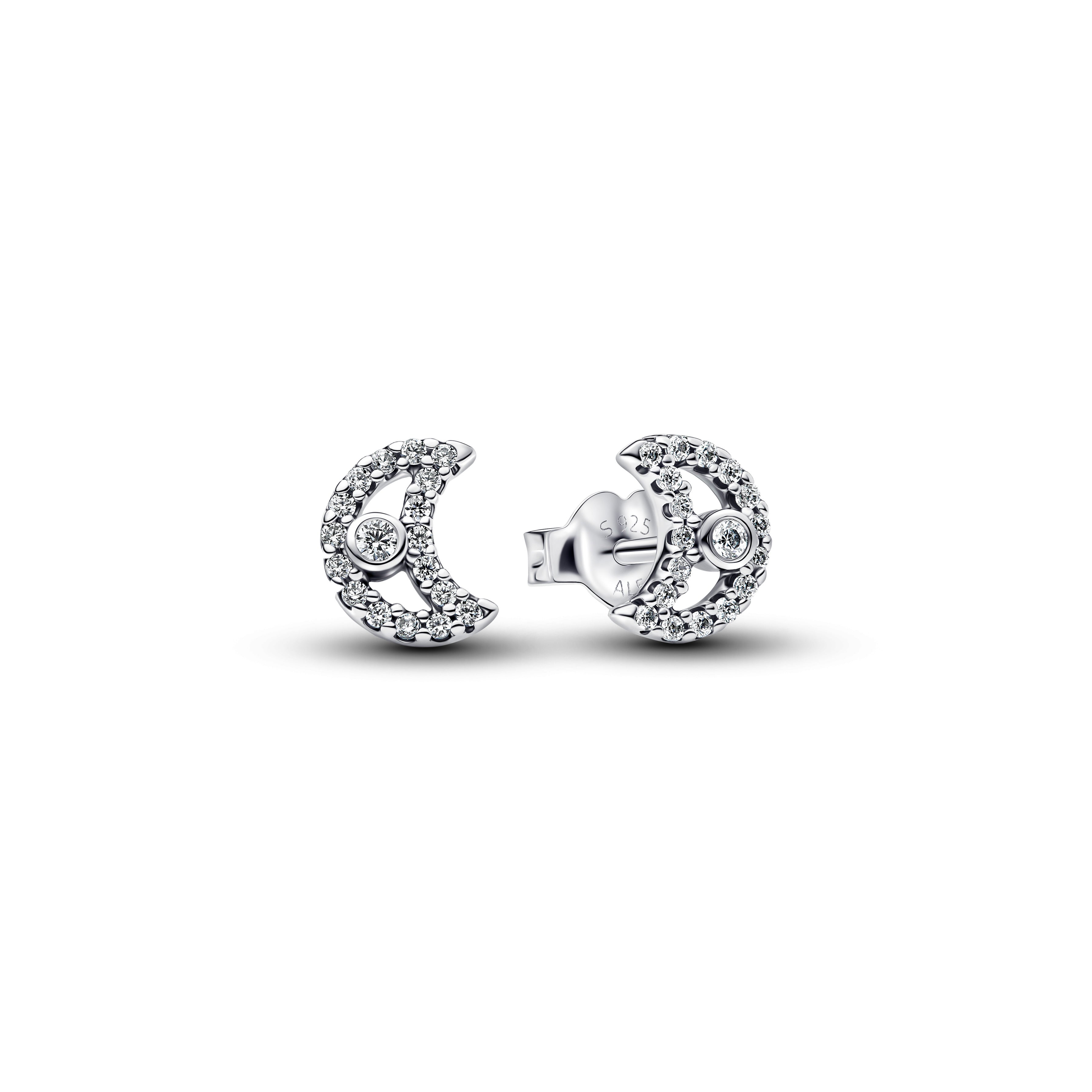 Pandora Måne ørestikker Sterling Sølv Med Zirkonia Sten 294257c01 - Pandora Øreringe