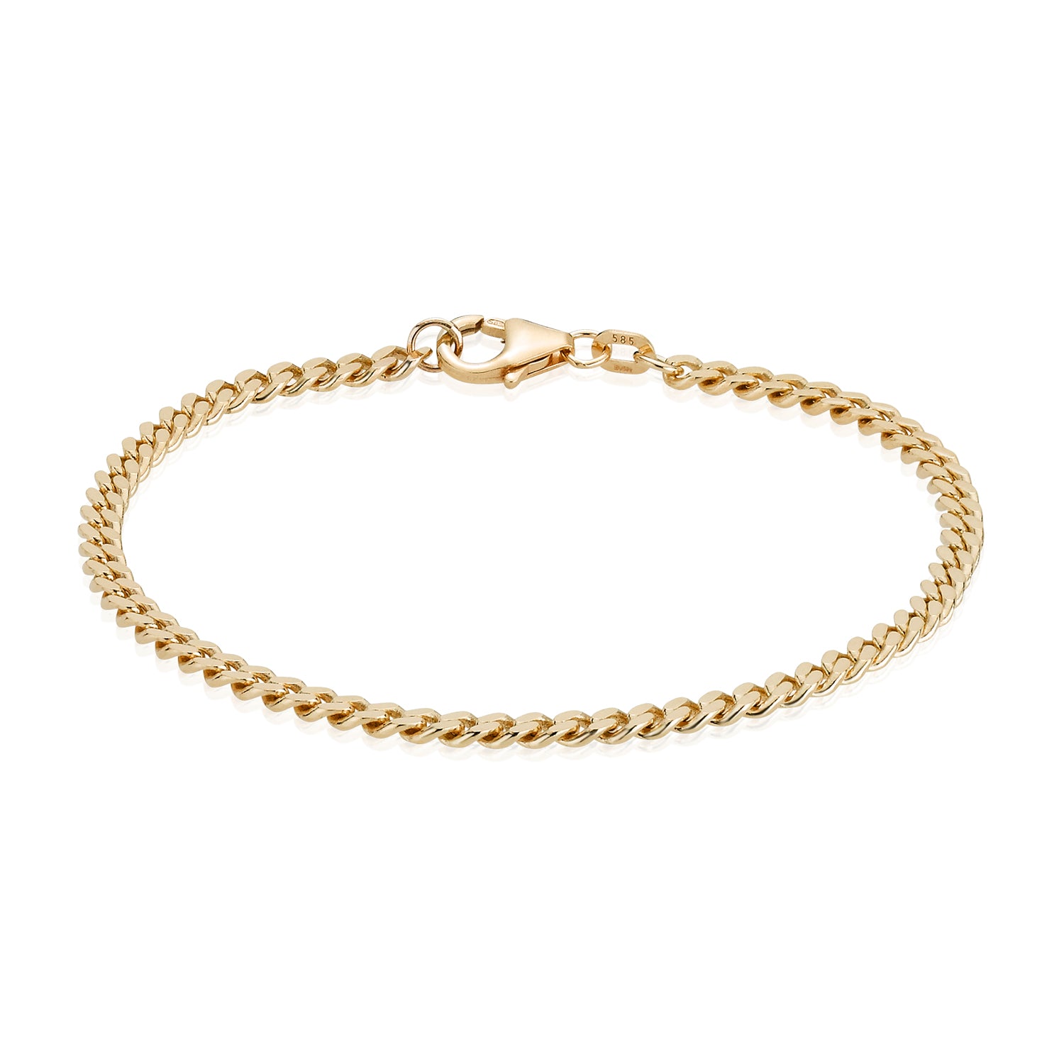 Bnh Panser Facet Guld Armbånd Med Karabin Lås - Bnh Armbånd  - 1233690180427