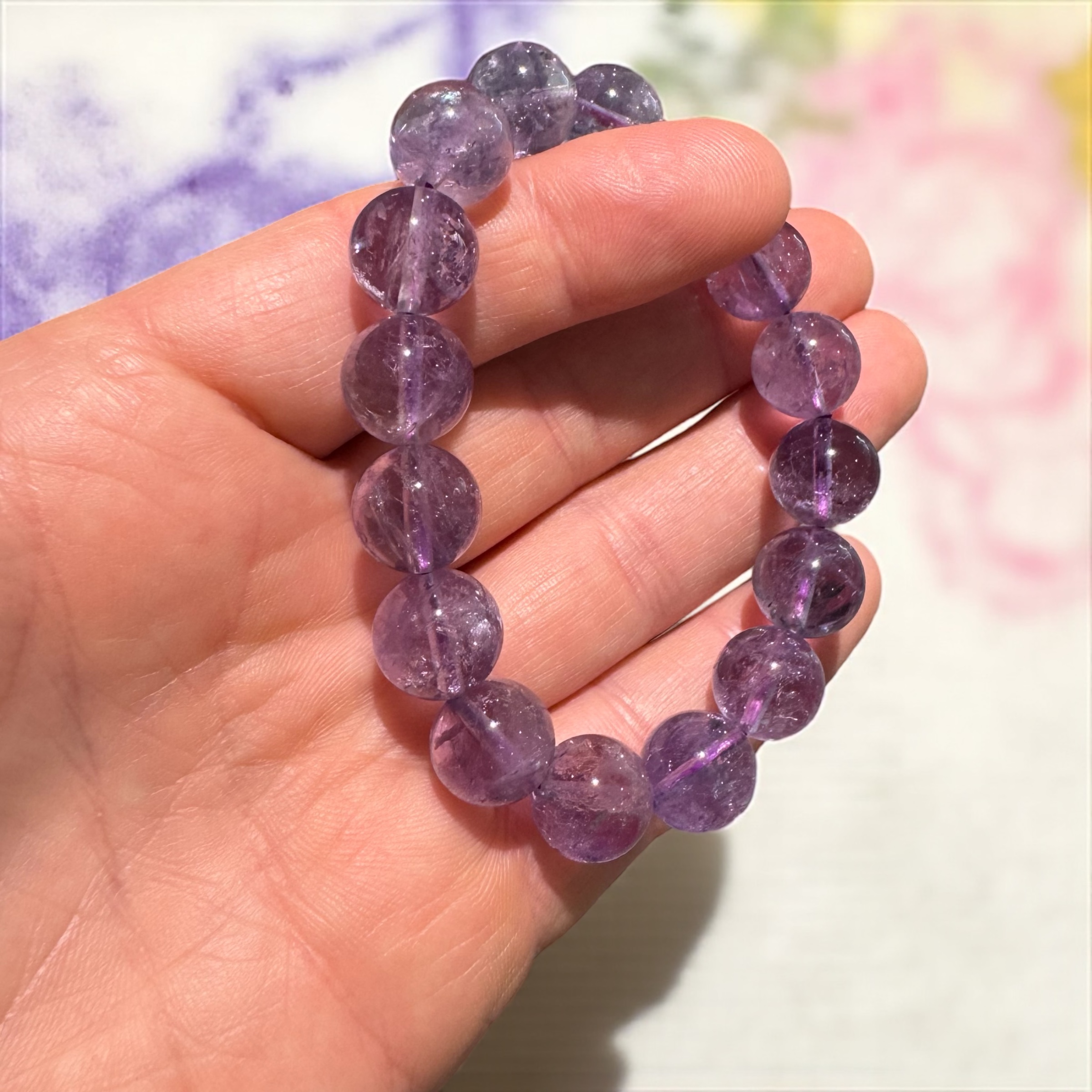 Ametyst Armbånd 12mm - Ametyst Armbånd