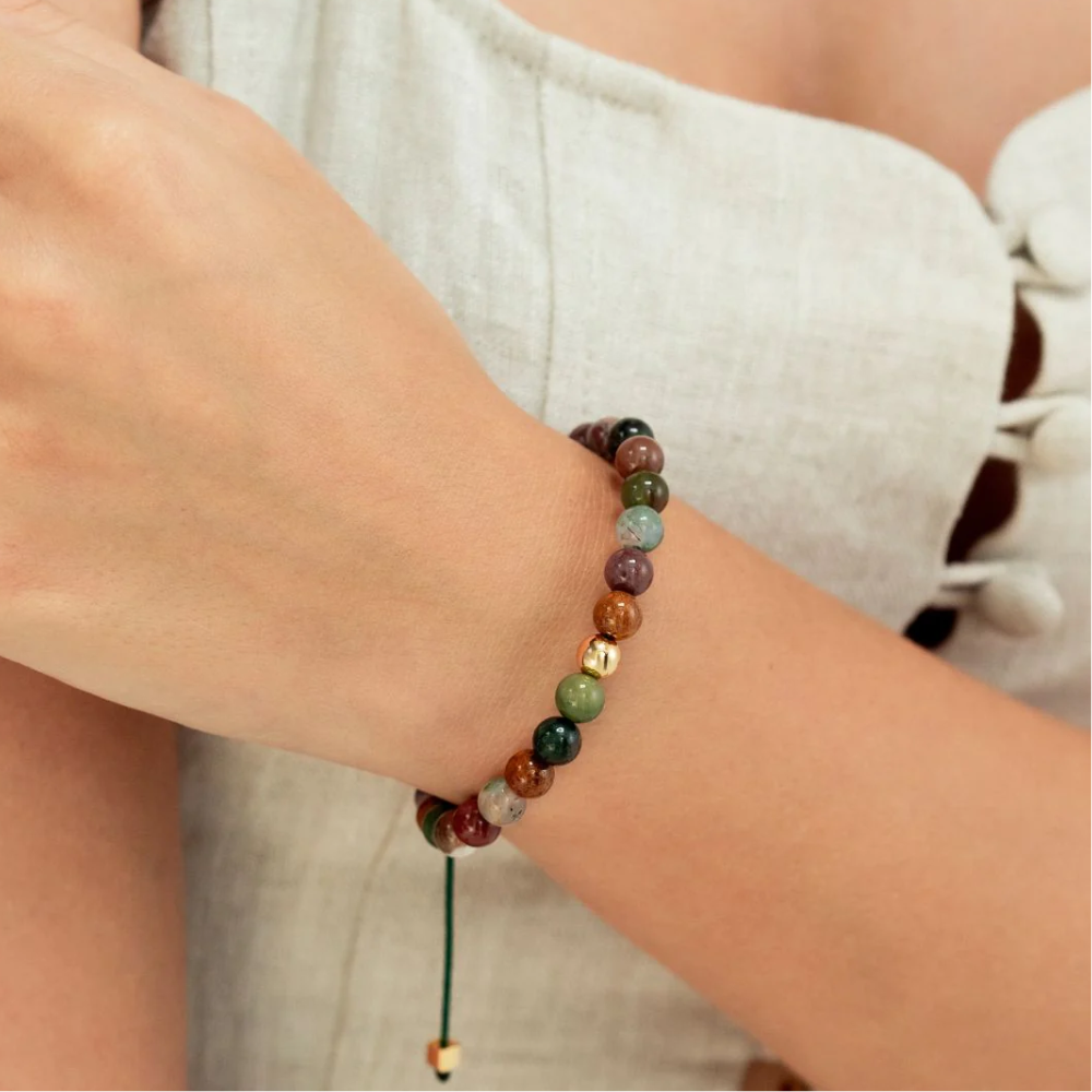 Alexander Lynggaard Braided Armbånd Med Indian Agate 6mm B00192 - Armbånd