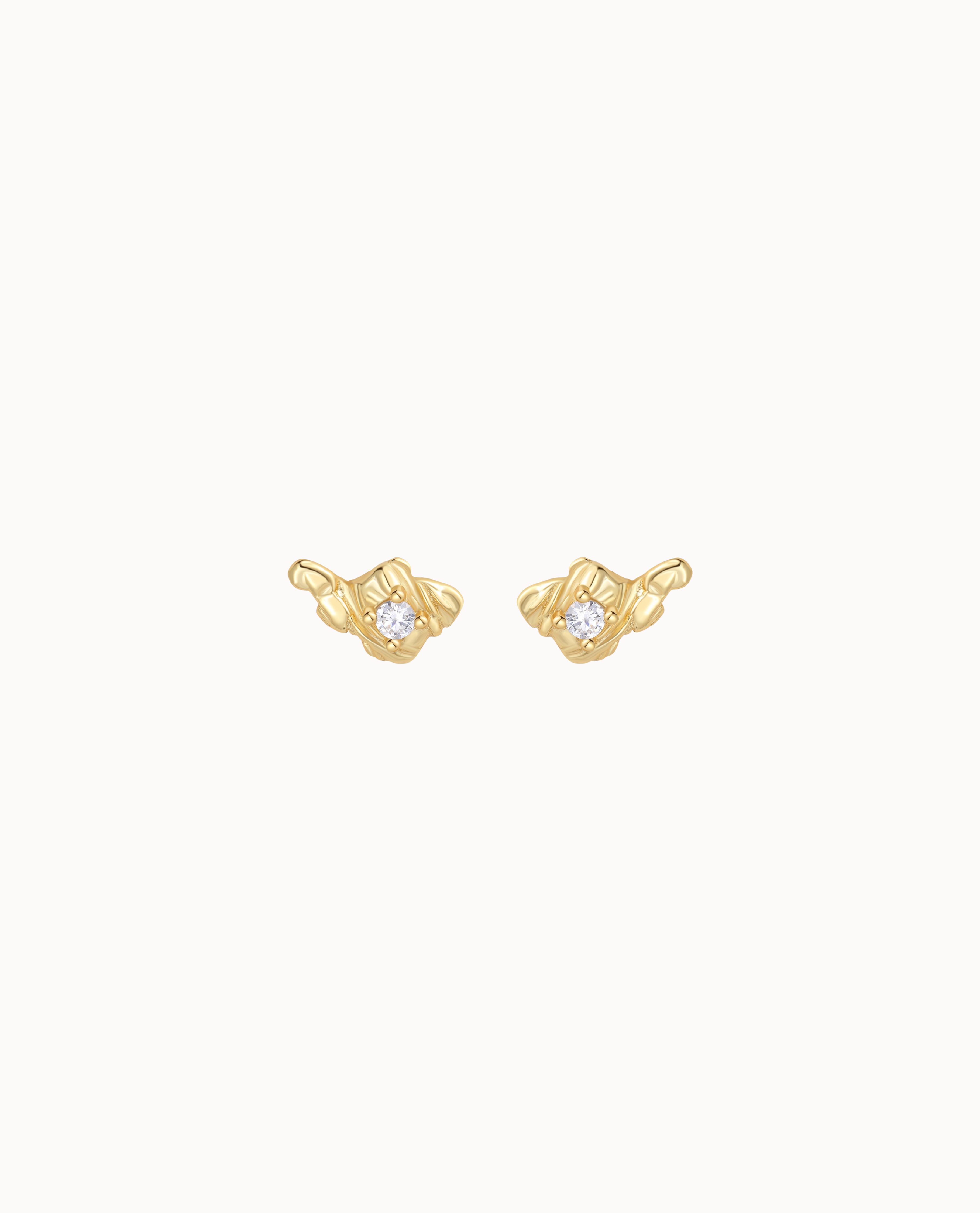 Rain Petite Studs Forgyldt - Nava Copenhagen Øreringe  - 05715461006694