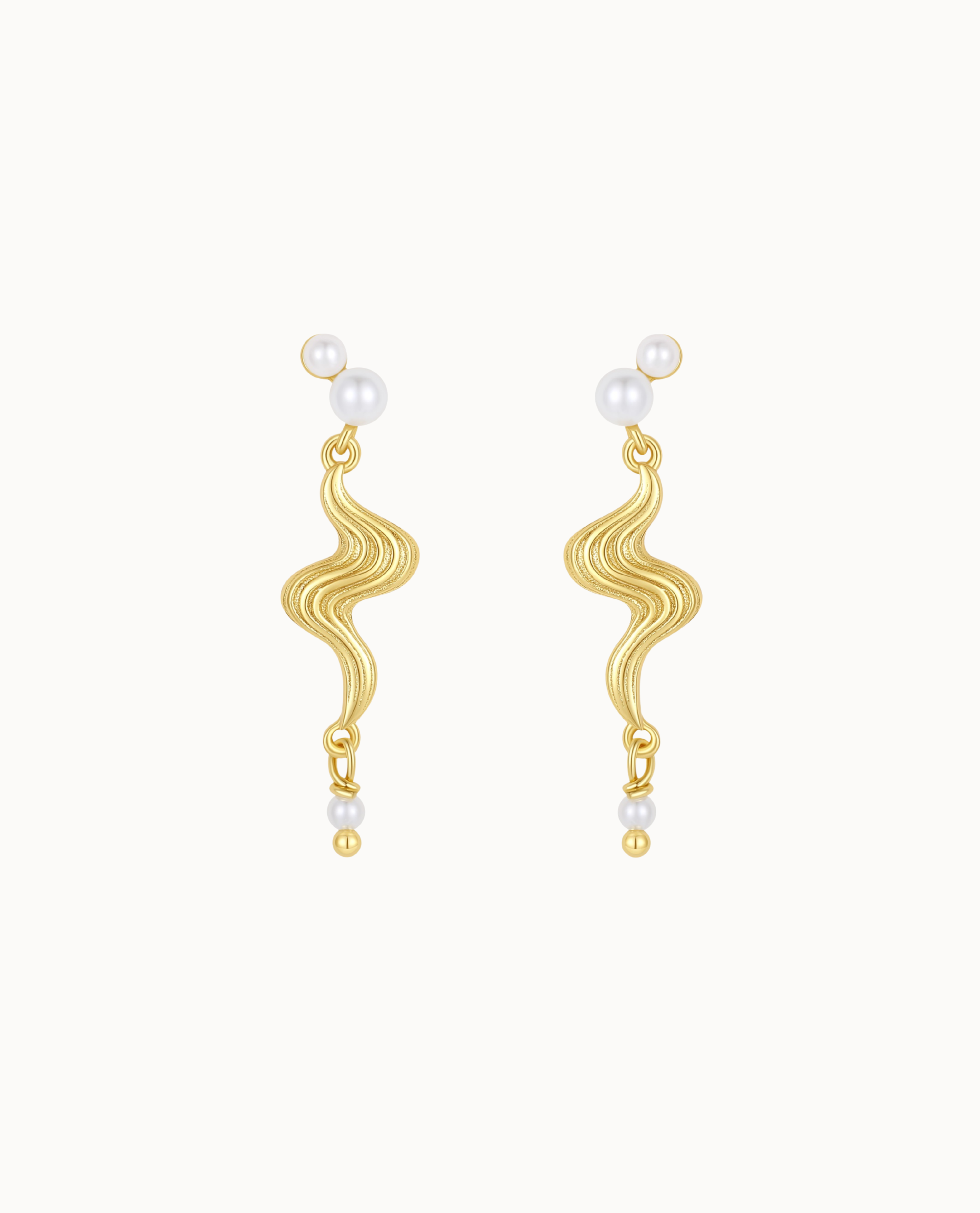 Reviera Earrings Forgyldt - Nava Copenhagen Øreringe  - 5715461007981