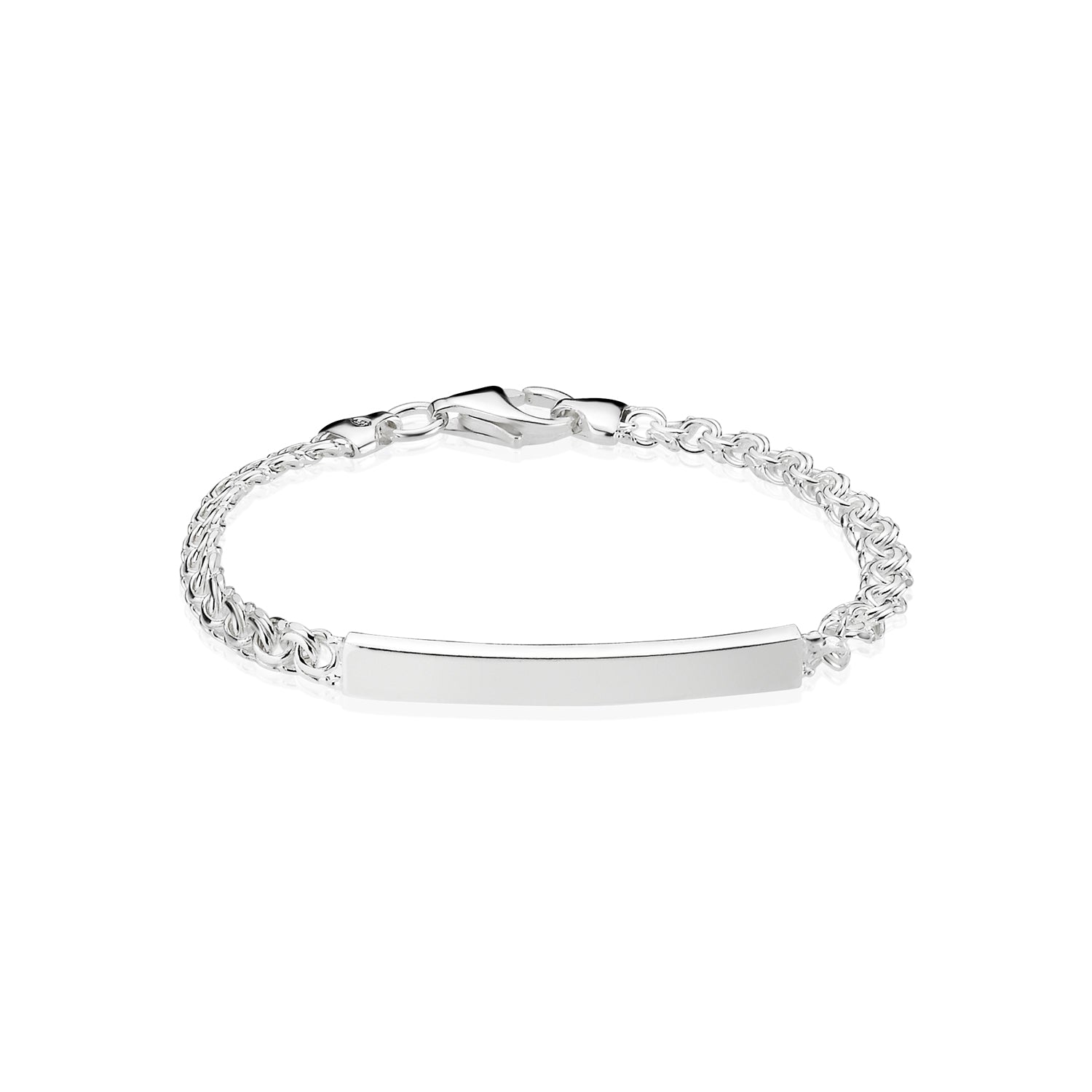 Bnh Bismark Sølv Armbånd Med Plade Til Gravering - Bnh Armbånd