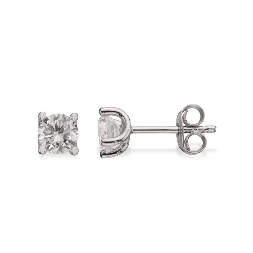 Scrouples Sølv ørestikker Med Sten Zirkonia 5mm 139712 - Scrouples Øreringe