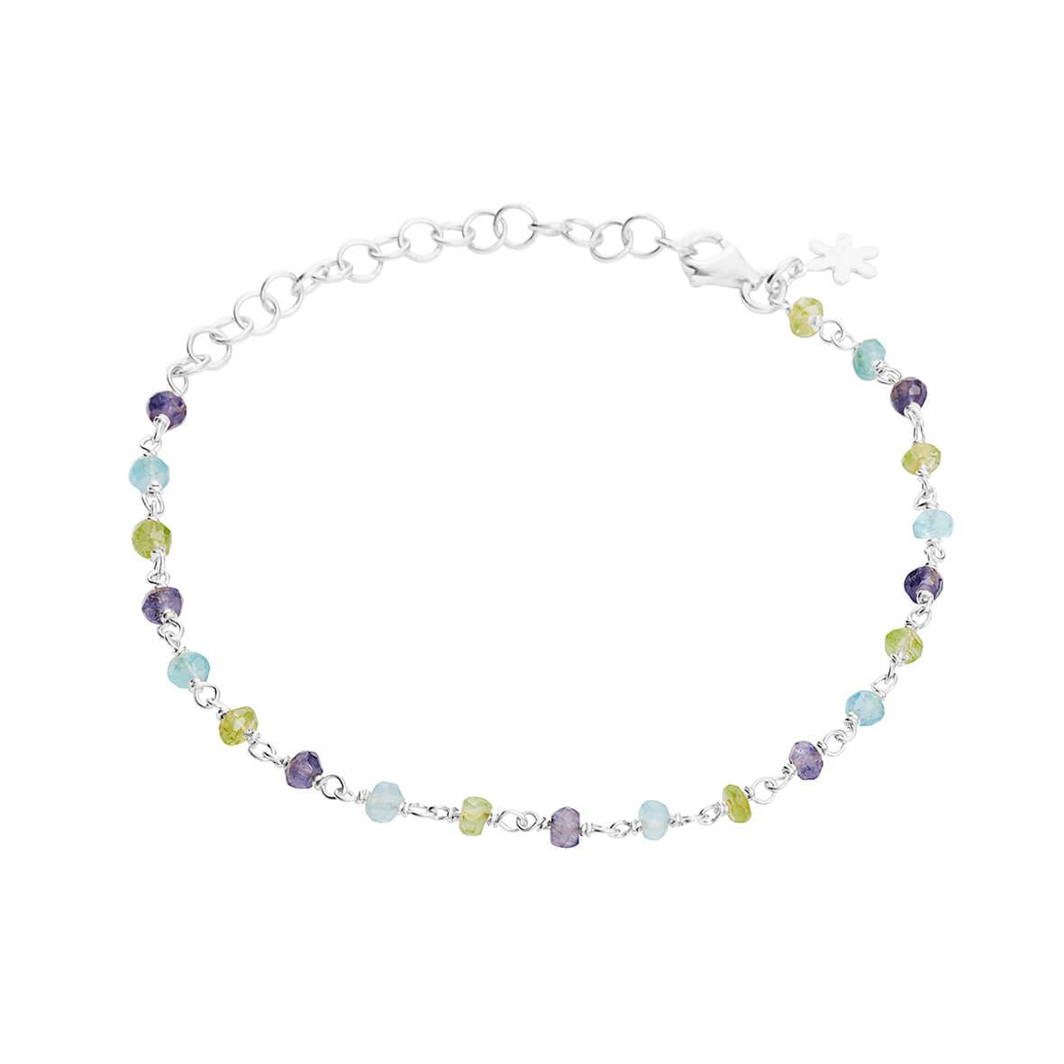Susanne Friis Bjørner Armbånd Sfb Sølv Armbånd Med Topas Ametyst Peridot 1433 557 - Armbånd  - 1233690149509