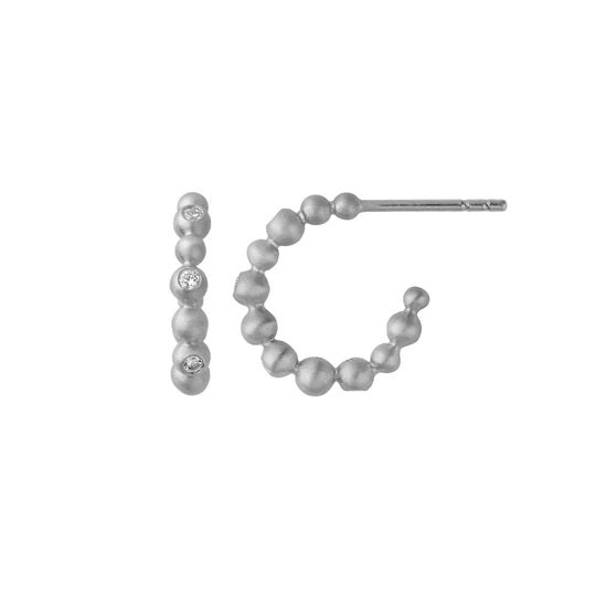 Bybiehl Sølv Pebbles ørehoops 3805a - Bybiehl Øreringe  - 1233690133201