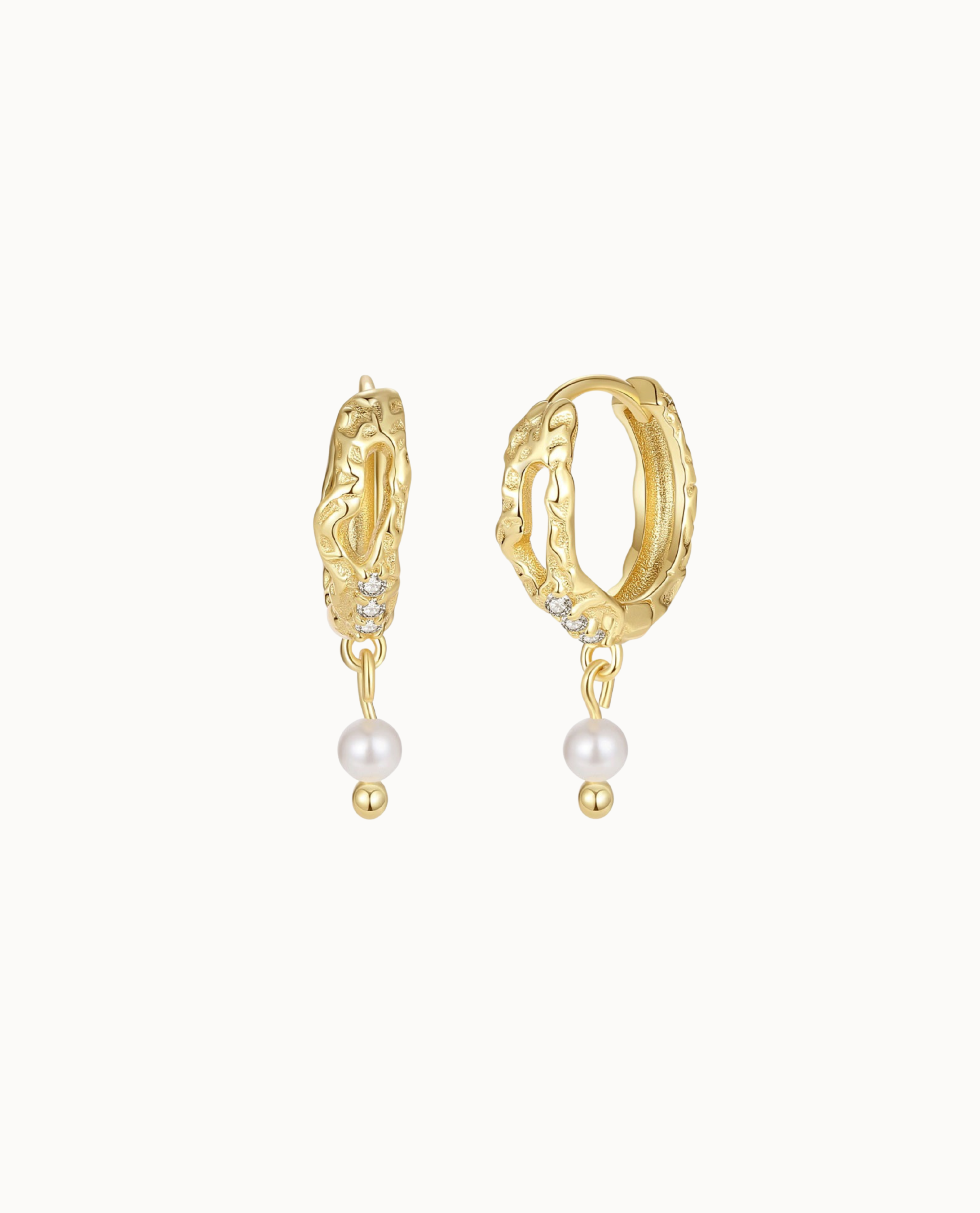 Tasi Earrings Forgyldt - Nava Copenhagen Øreringe  - 05715461004218