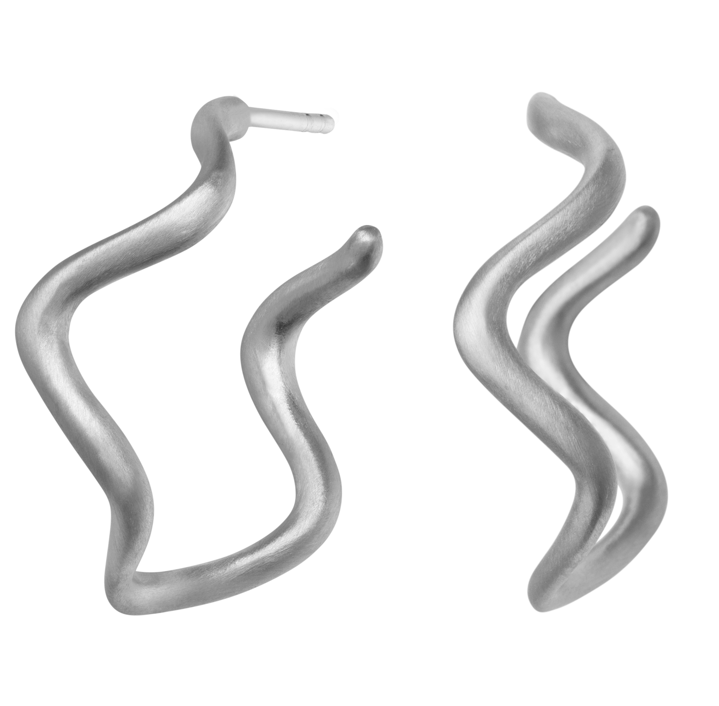 Bybiehl Wave Creoler Sølv 3701 - Bybiehl Øreringe  - 1233690221380