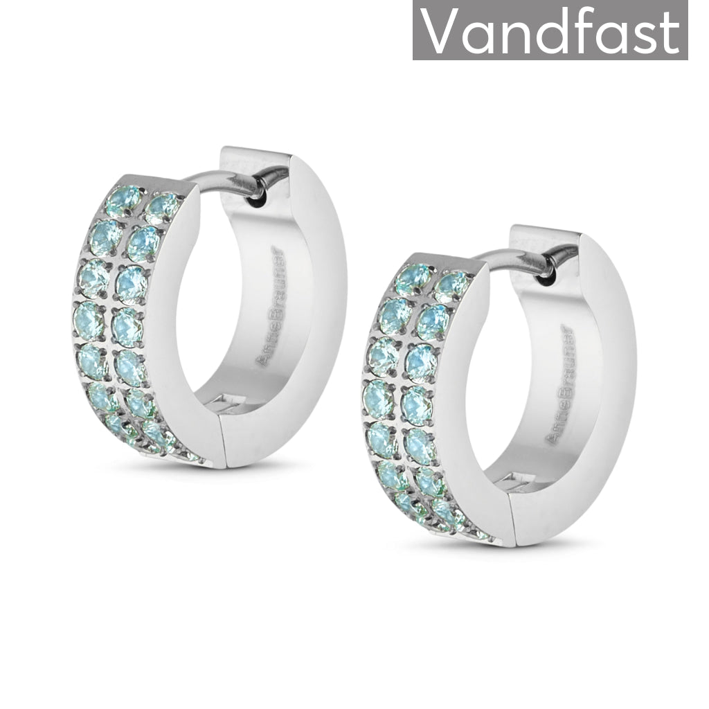 Annebrauner Creole Double Line Aquamarine - Bi Øreringe  - 2004262567071