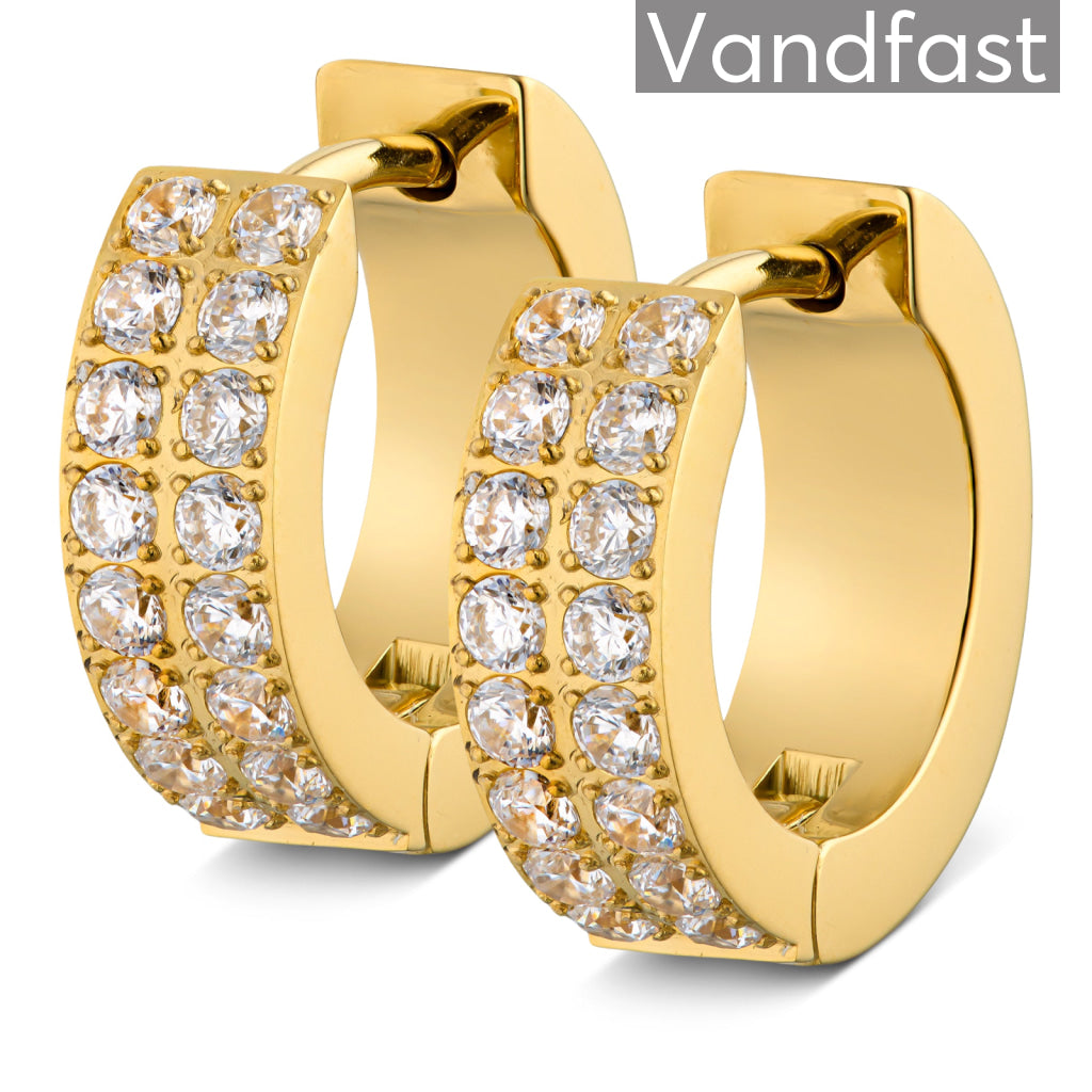 Annebrauner Creole Double Line 18k Guldbelagt - Annebrauner Øreringe  - 2009412710758