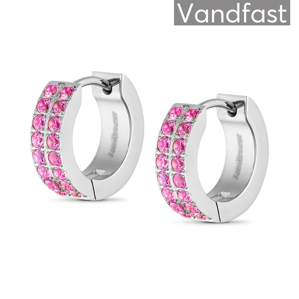 Annebrauner Creole Double Line Rose - Annebrauner Øreringe  - 2007995671718