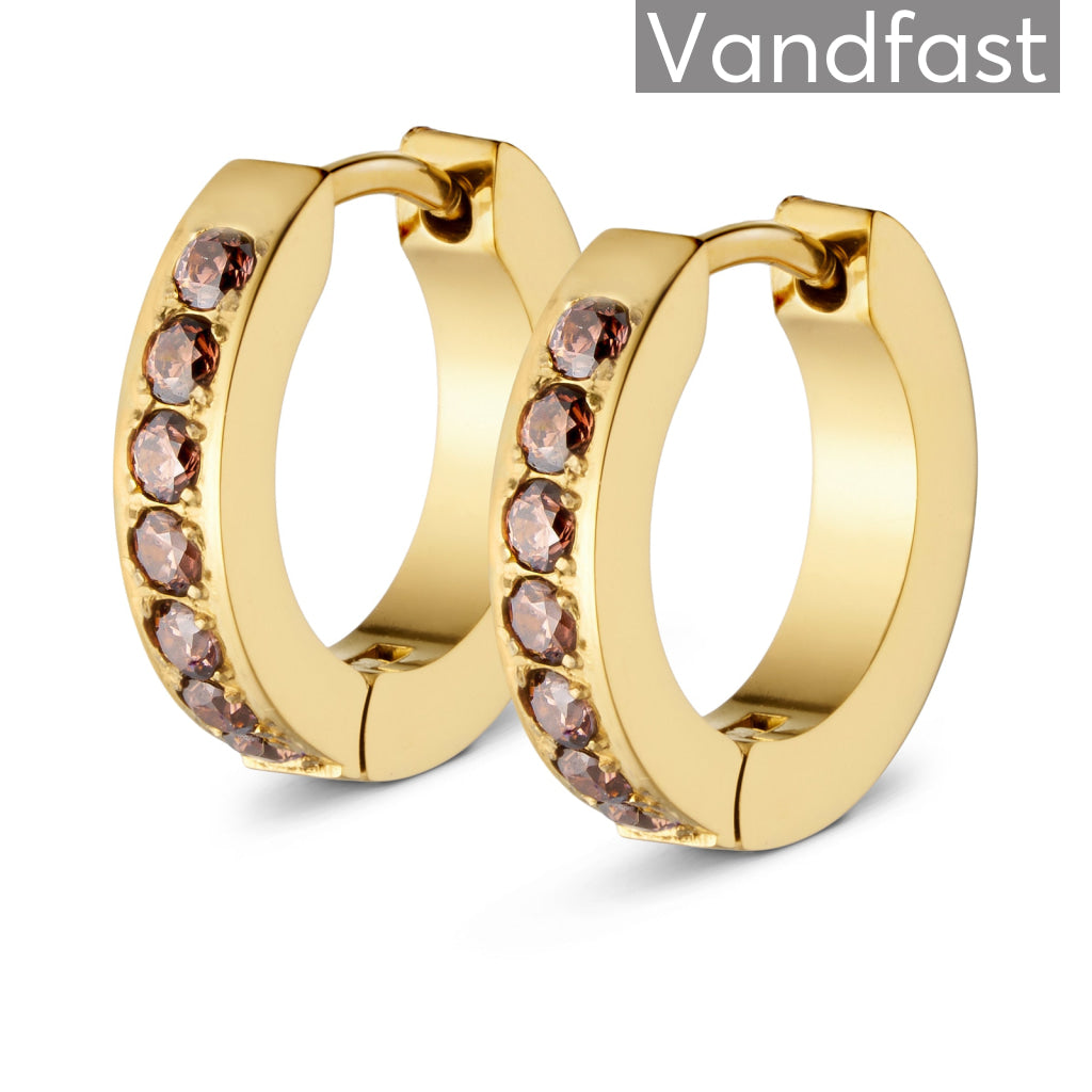 Annebrauner Creole Line Coffee Ørering 18k Guldbelagt - Annebrauner Øreringe  - 2005719549329