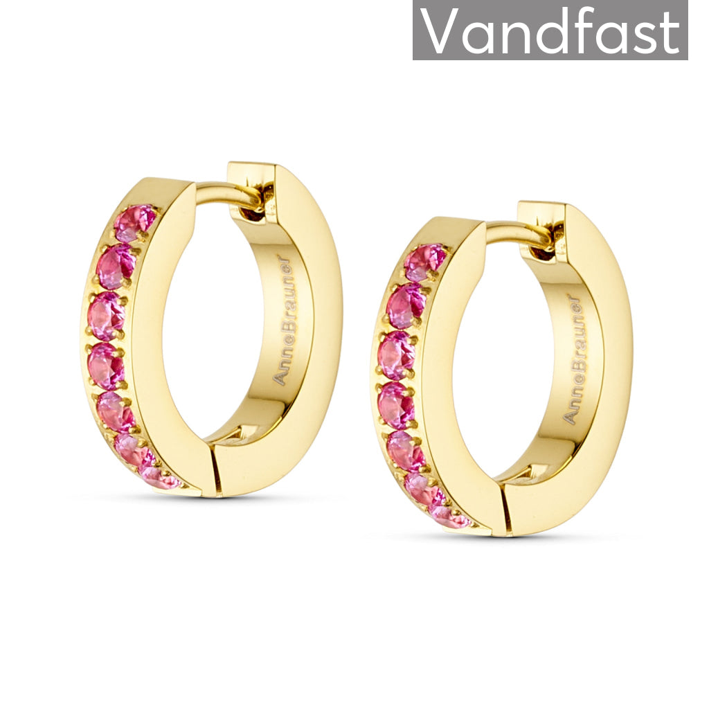 Annebrauner Creole Line Rose 18k Guldbelagt - Bi Øreringe  - 2003128845476
