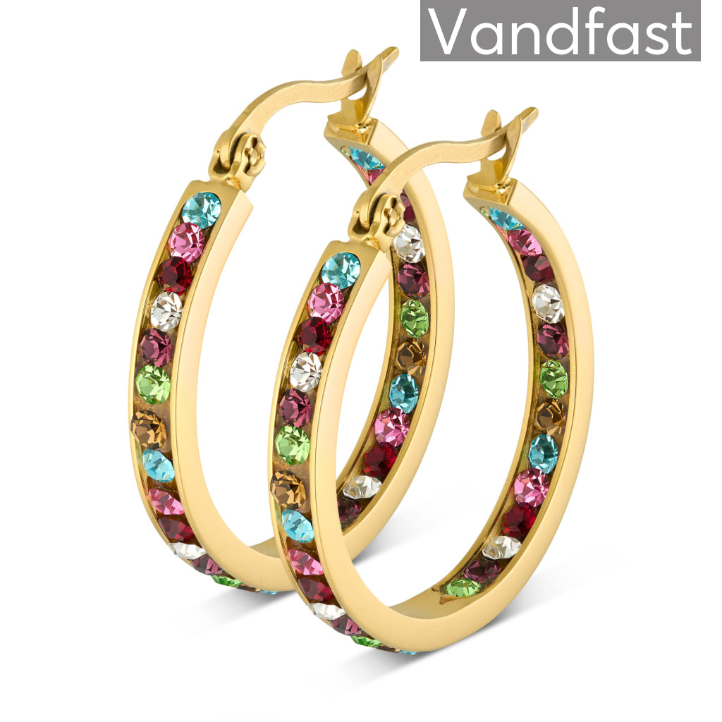 Annebrauner Creole Thin Small Multicolor 18k Guldbelagt - Øreringe  - 2001889133283