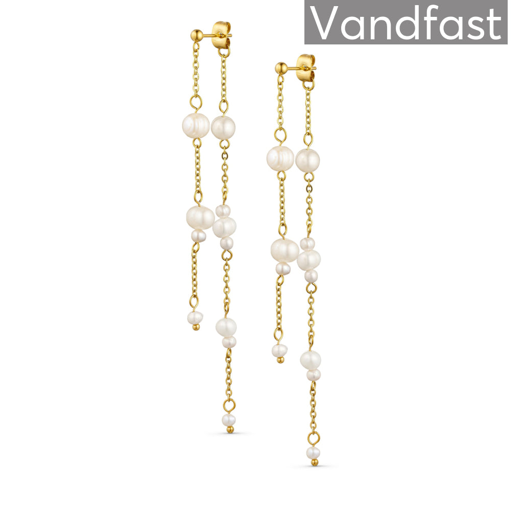 Annebrauner Pearl Petite 18k Guldbelagt - Cab Øreringe  - 2008973622432