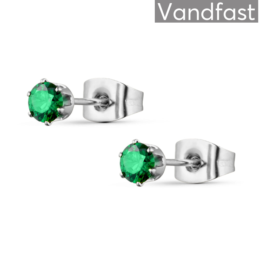 Grøn Annebrauner Princess 4mm Green - Cab Øreringe  - 2002168860838