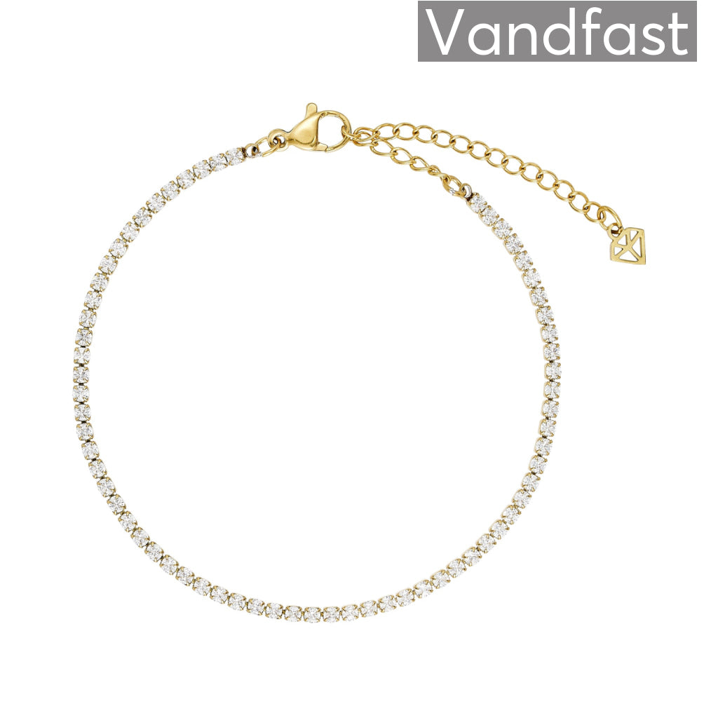 Annebrauner Tennis Mini Armbånd 18k Guldbelagt - Bella Armbånd  - 2003856320672