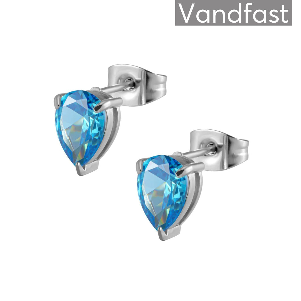 Annebrauner Waterdrop Blue Topaz - Cab Øreringe  - 2002484698276