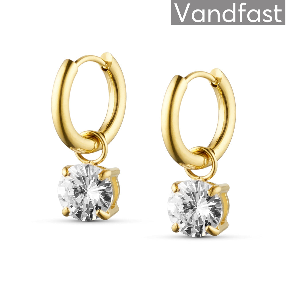 Annebrauner Zirconia Creole 18k Guldbelagt - Bella Øreringe  - 2002501164197