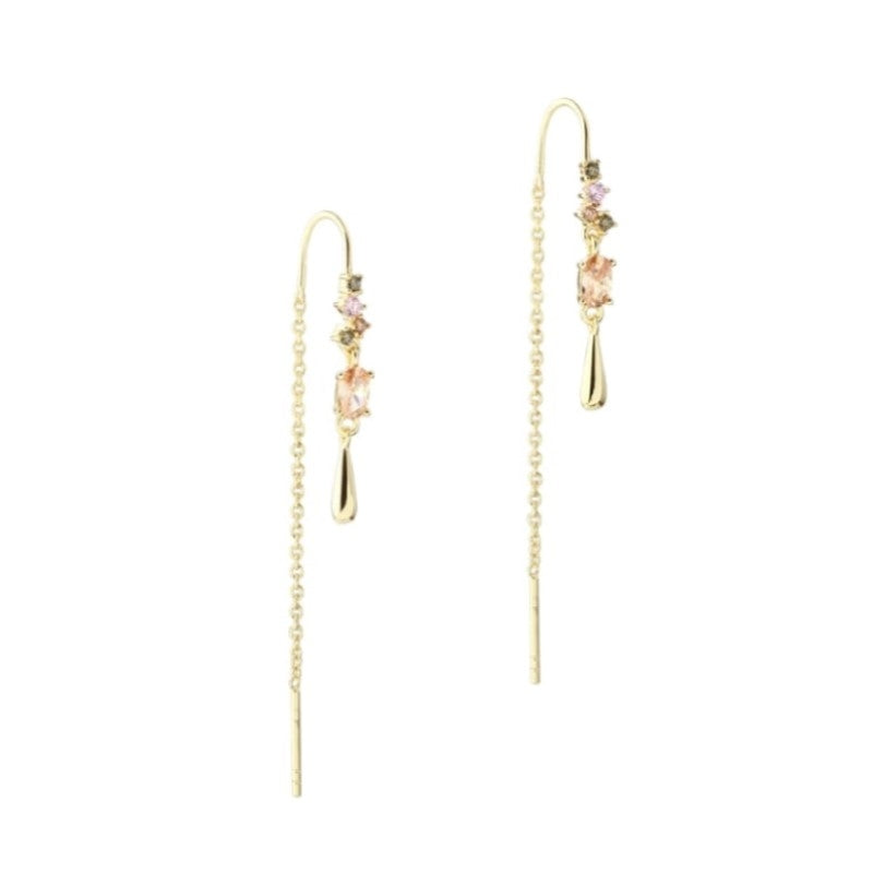 Aqua Dulce Blush Tennis Øretråd - Aqua Dulce Øreringe  - 5740013862060