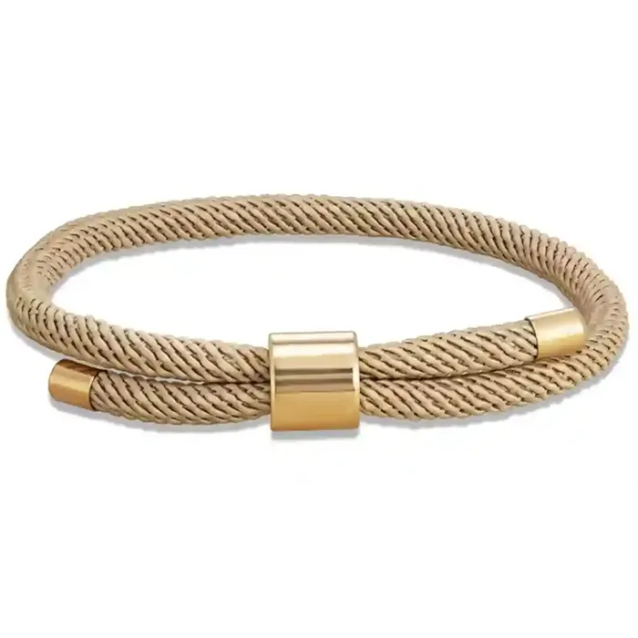 Urban Rope Herrearmbånd Bomuld Med Forgyldt Stål - Armbånd